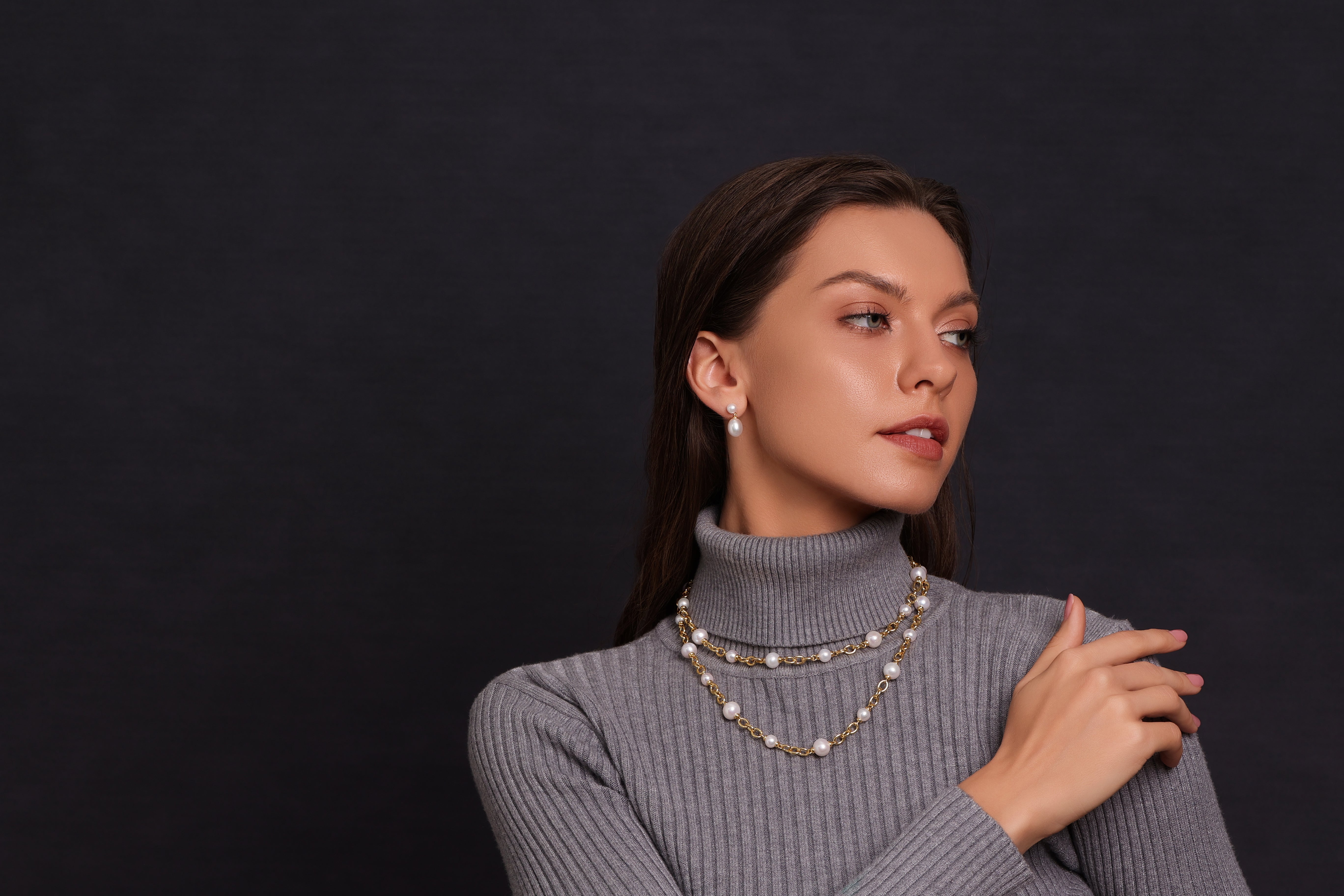 Chunky Freshwater Pearl Long Necklace