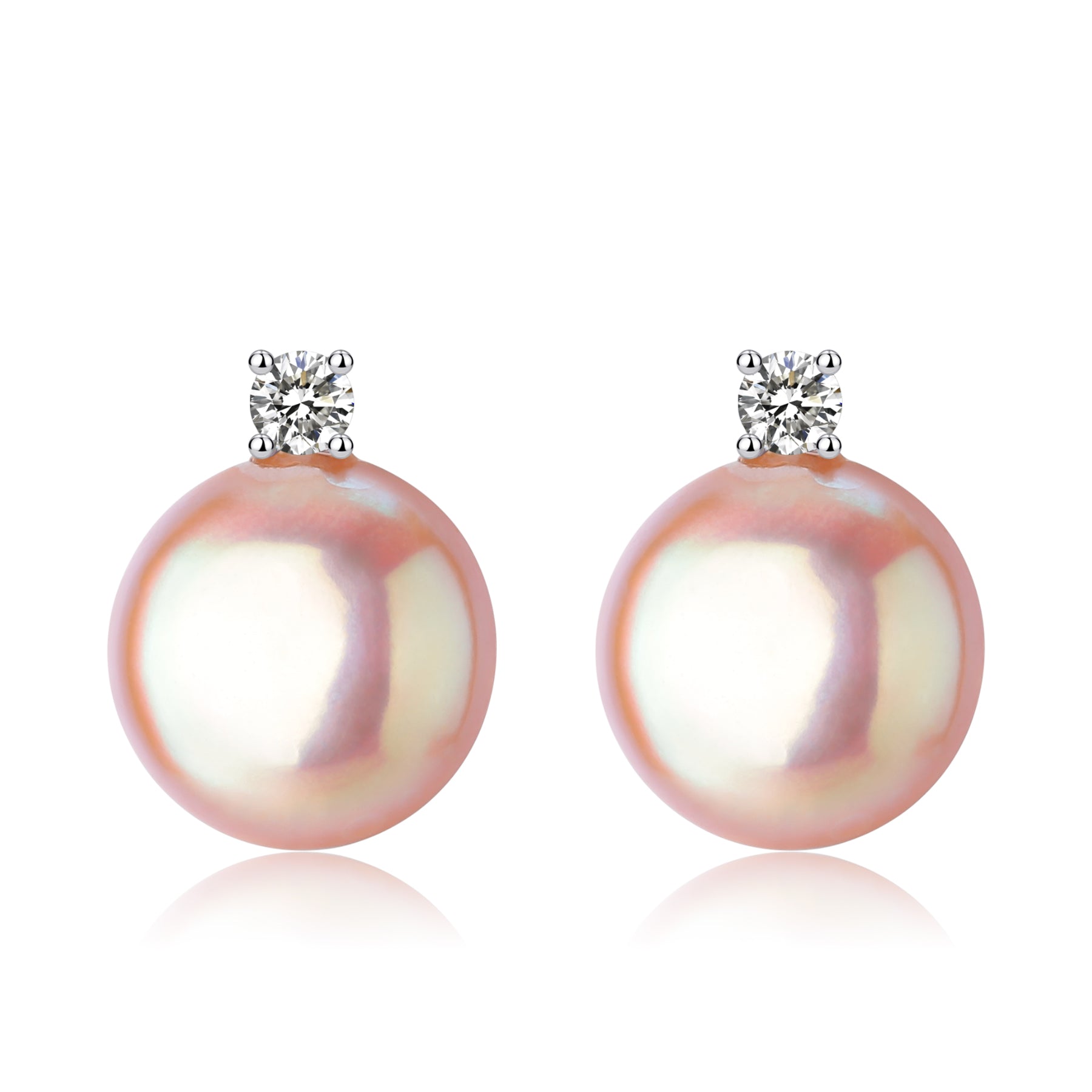 Sasha Pink Coin Baroque Pearl Stud Earrings