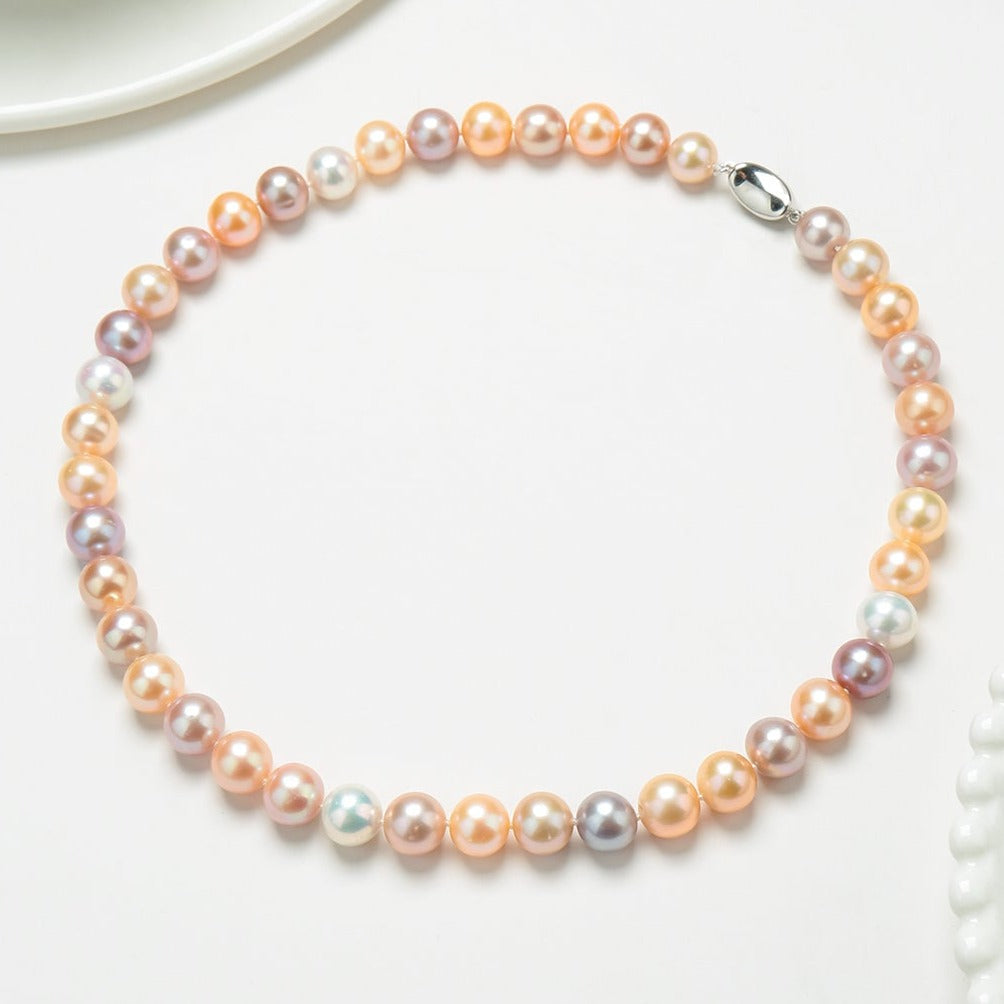 10-11mm Multicolor Freshwater Pearl Strand Necklace