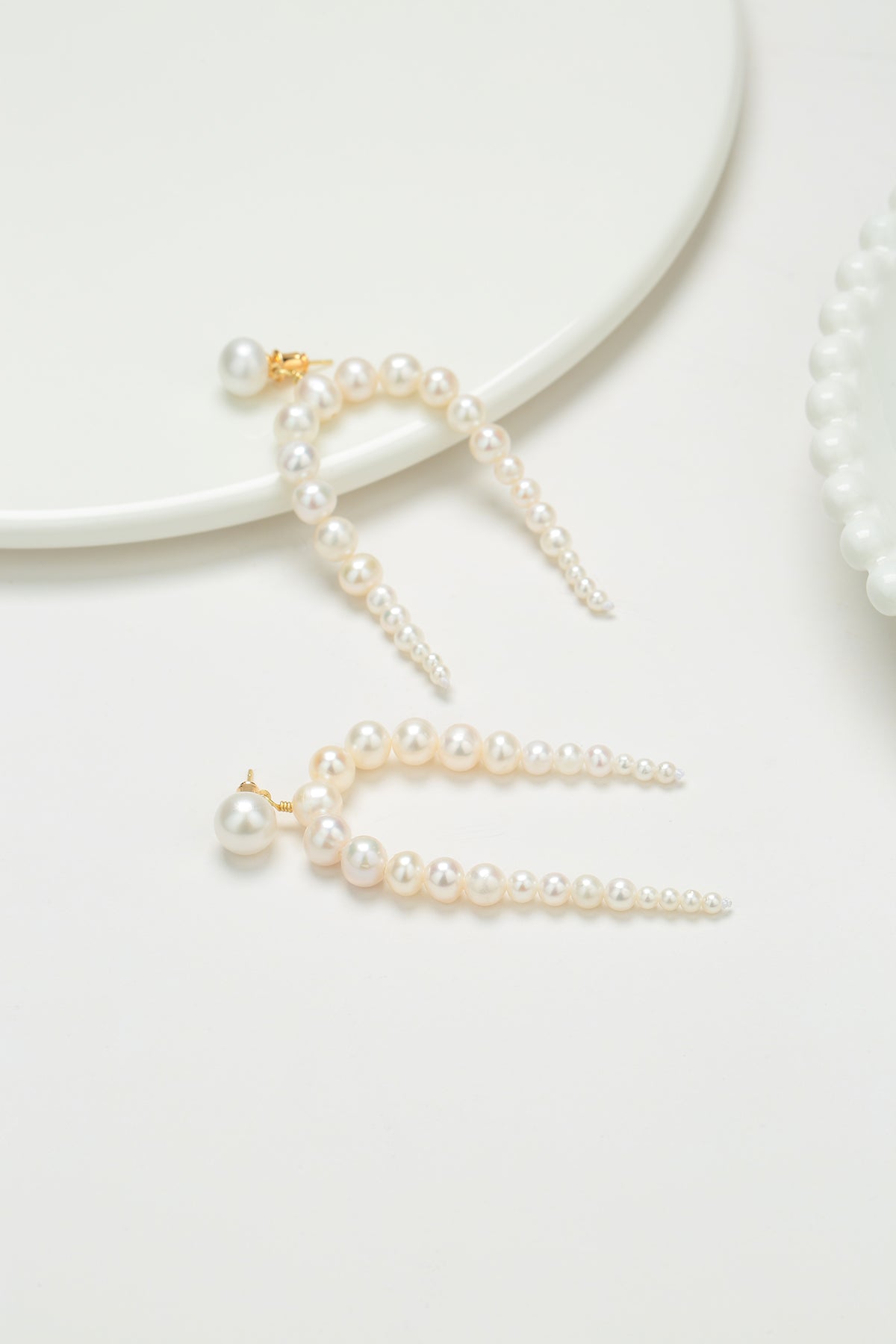 Dynamic Freshwater Pearl Drop Earrings