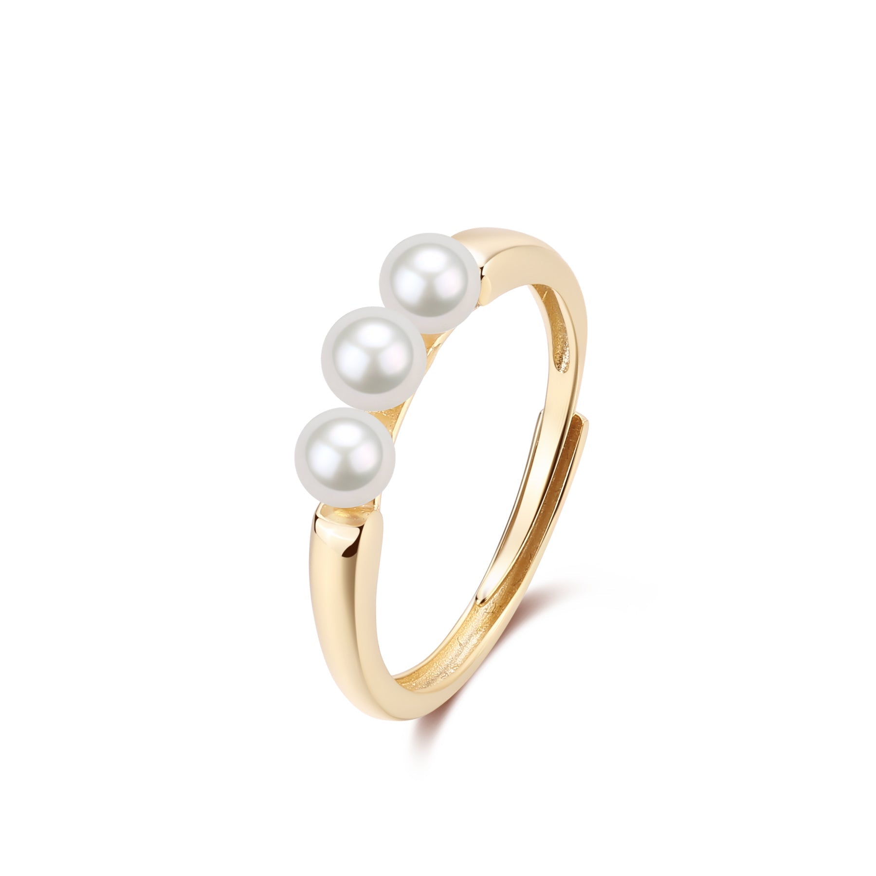 4-4.5mm Freshwater 3 Pearls Ring
