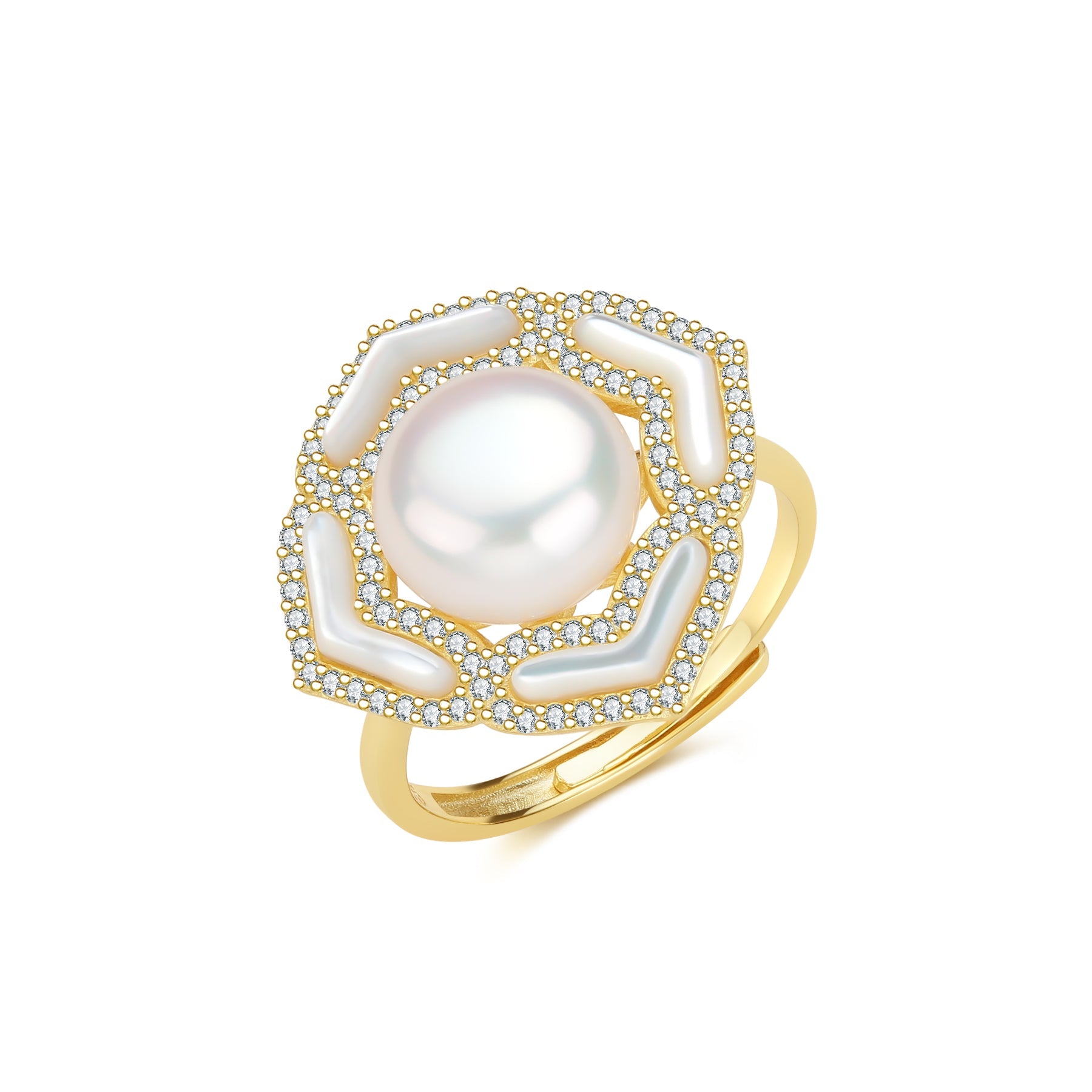 Button Pearls & Zinnia Floral Necklace Earrings Set ( Purchase Individually)