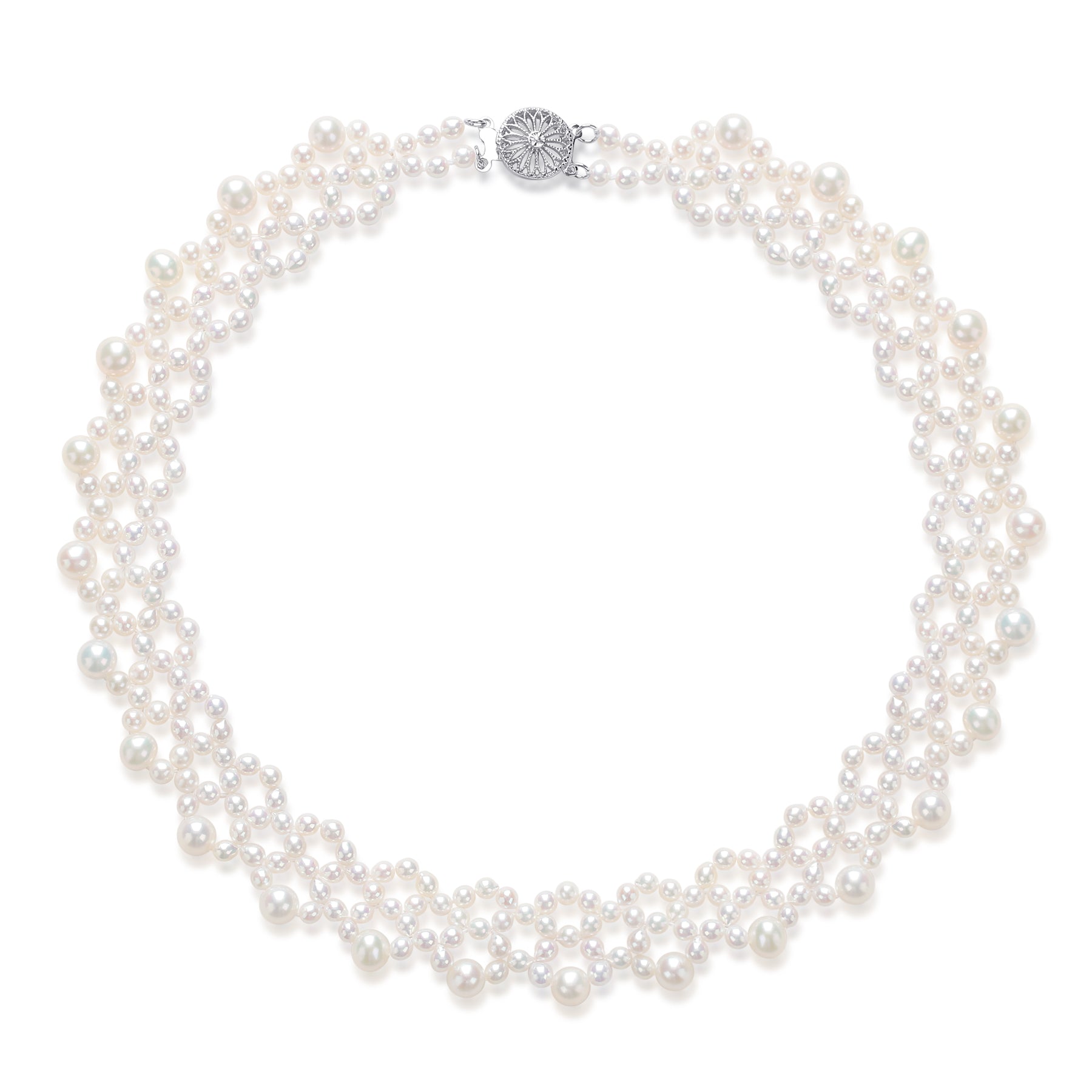 Handmade Woven Freshwater Pearl Necklace