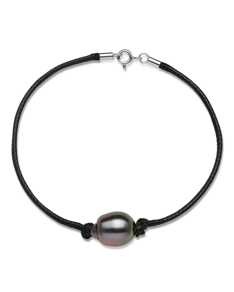 Tahitian South Sea Baroque Pearl Leather Bracelet- Various Sizes