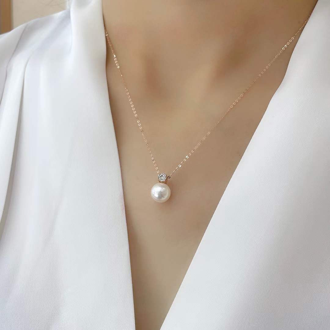 10-11mm Freshwater Pearl & Sasha Necklace