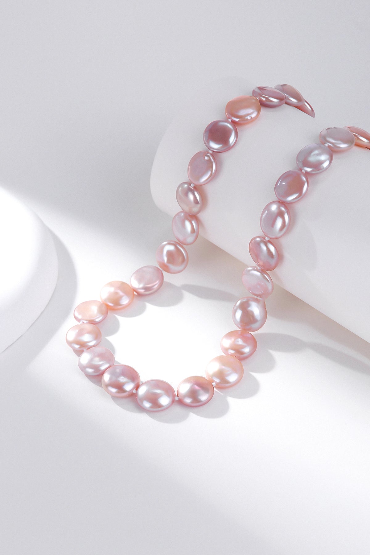 Pink Coin Baroque Pearl Strand Necklace and Bracelet (Purchase Individually)