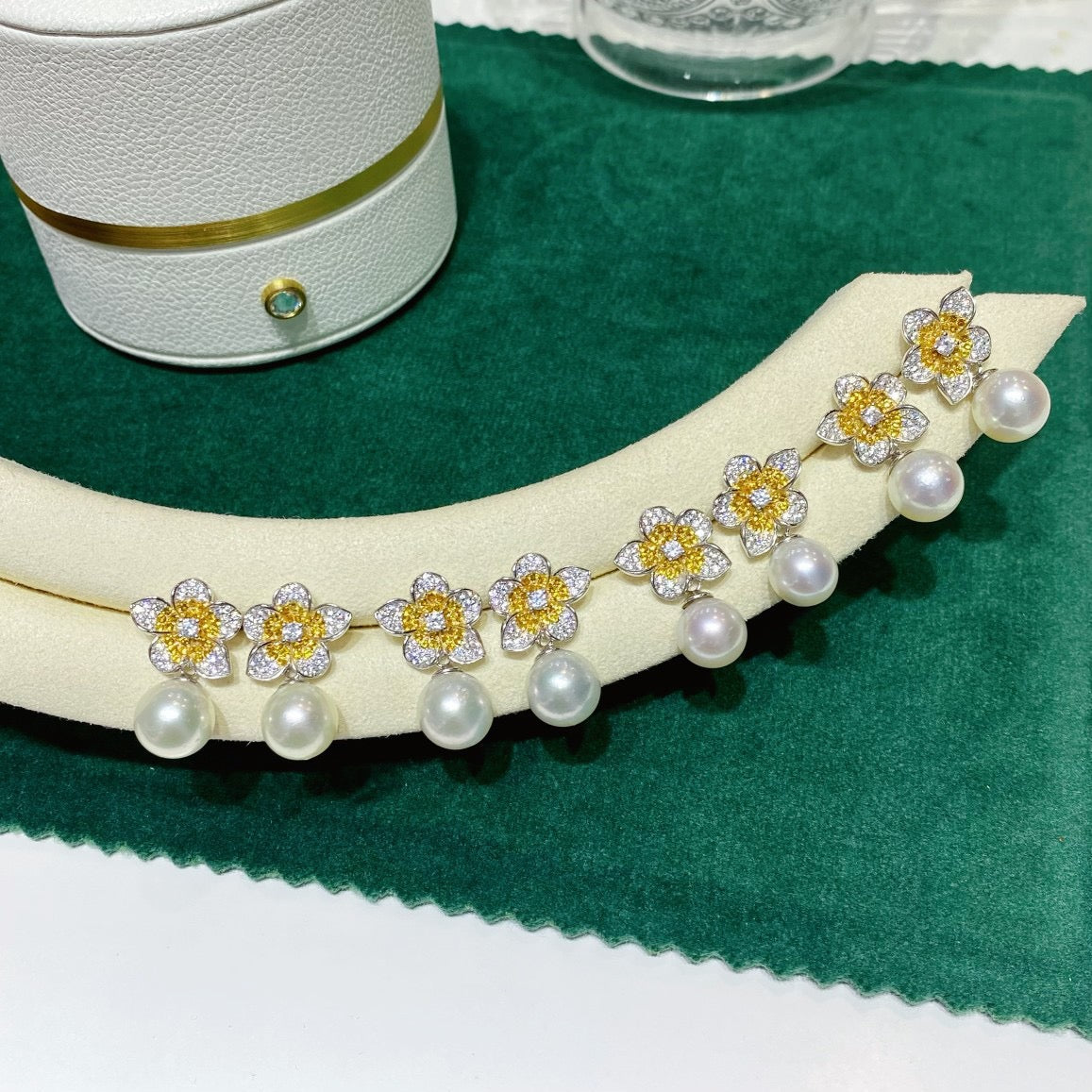 Flower Freshwater Pearl Earrings,Necklace,Set