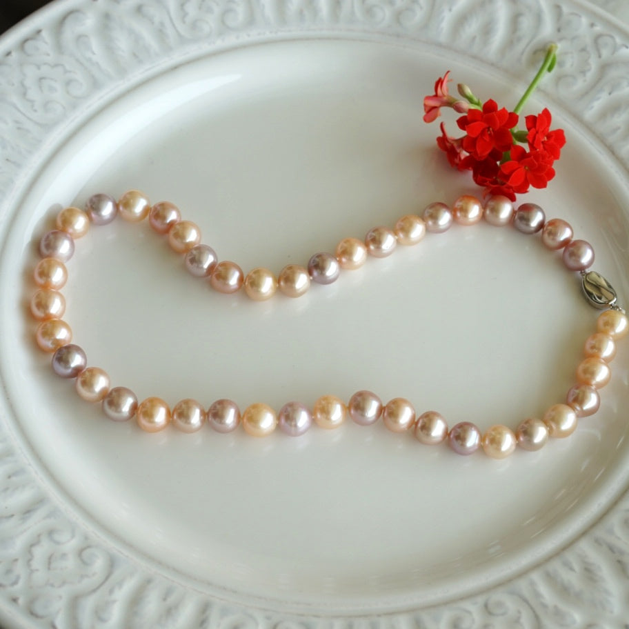10-11mm Multicolor Freshwater Pearl Strand Necklace
