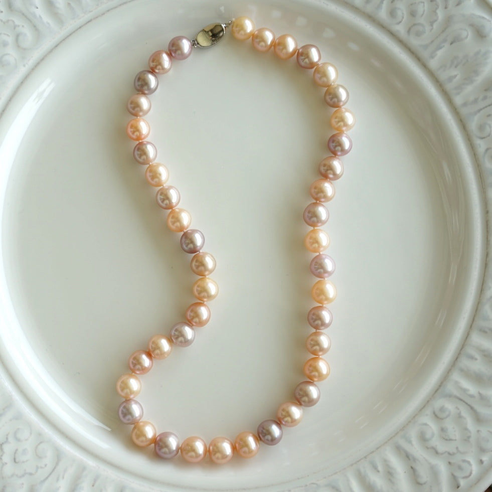 10-11mm Multicolor Freshwater Pearl Strand Necklace