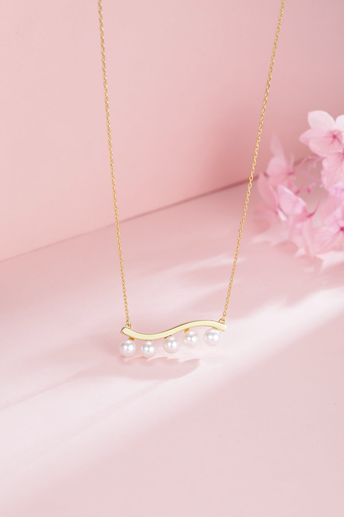 5-6mm Waving Smile Pearls Necklace