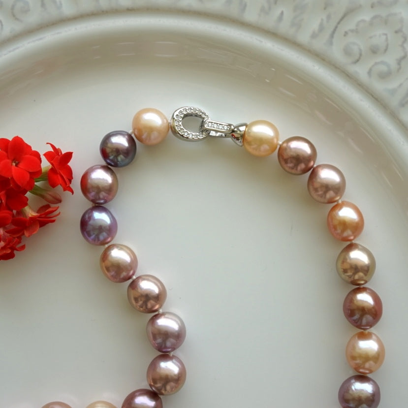 11-14mm Multicolor Freshwater Pearl Strand Necklace