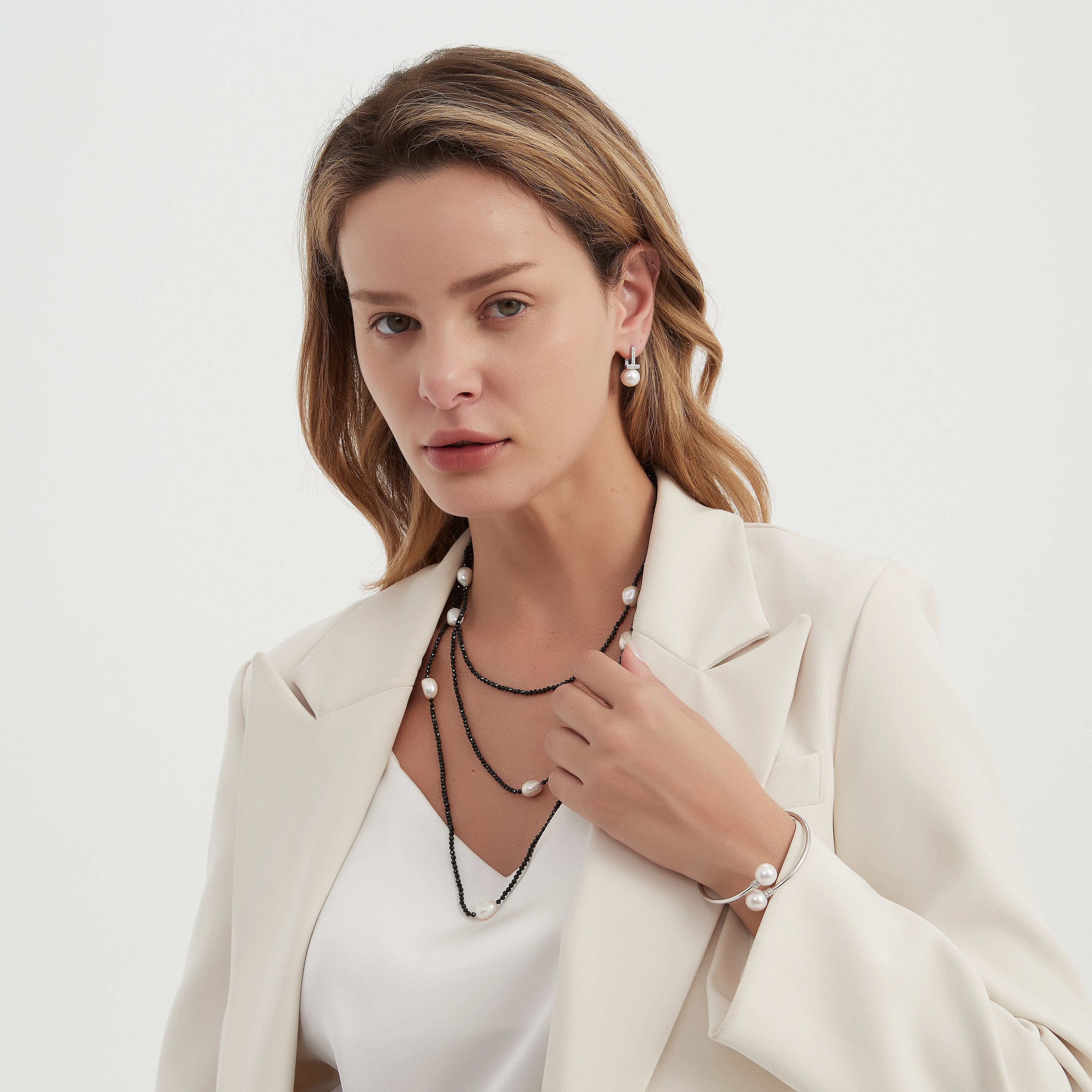 10-11mm Ziconia Pearl & Saskia Earrings