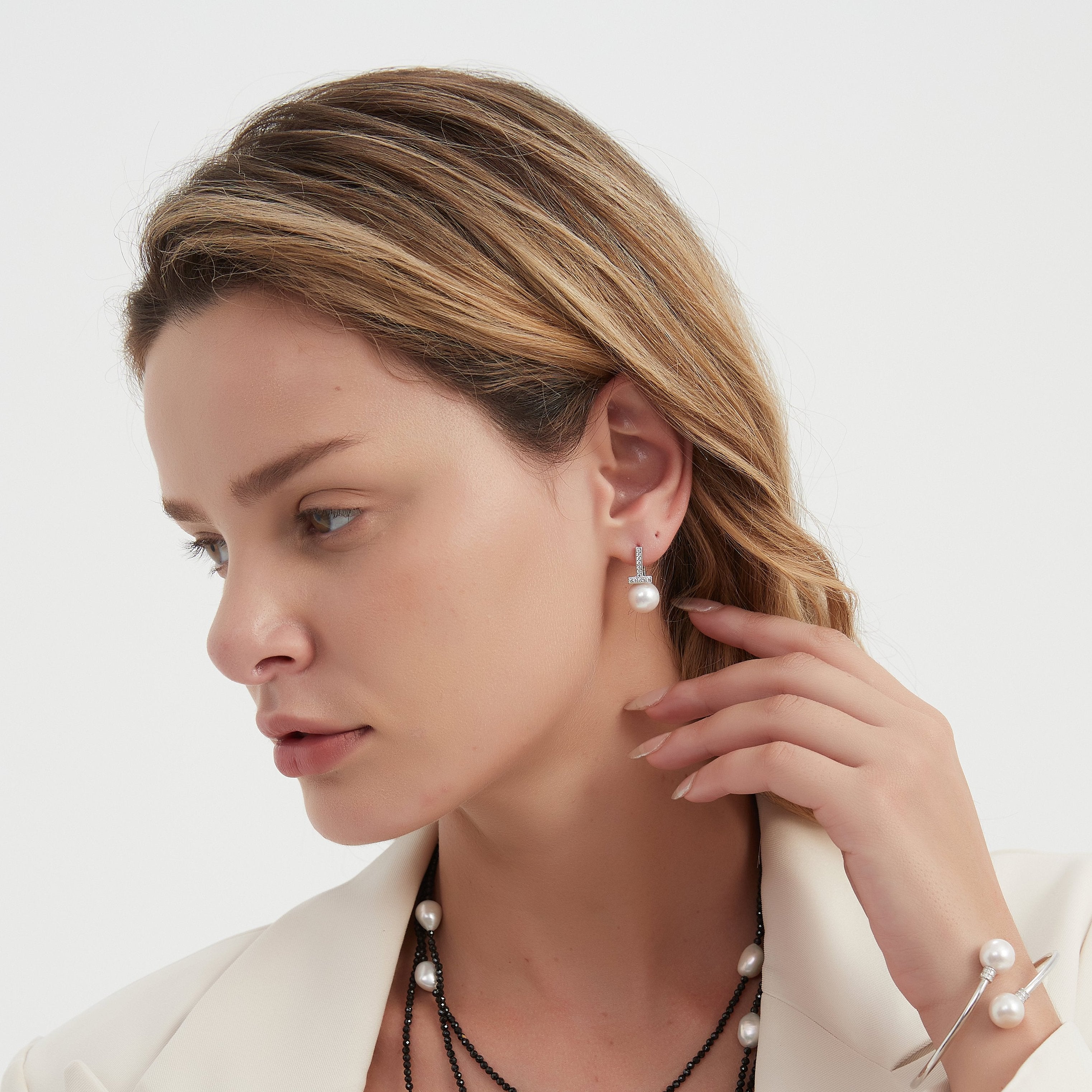 10-11mm Ziconia Pearl & Saskia Earrings