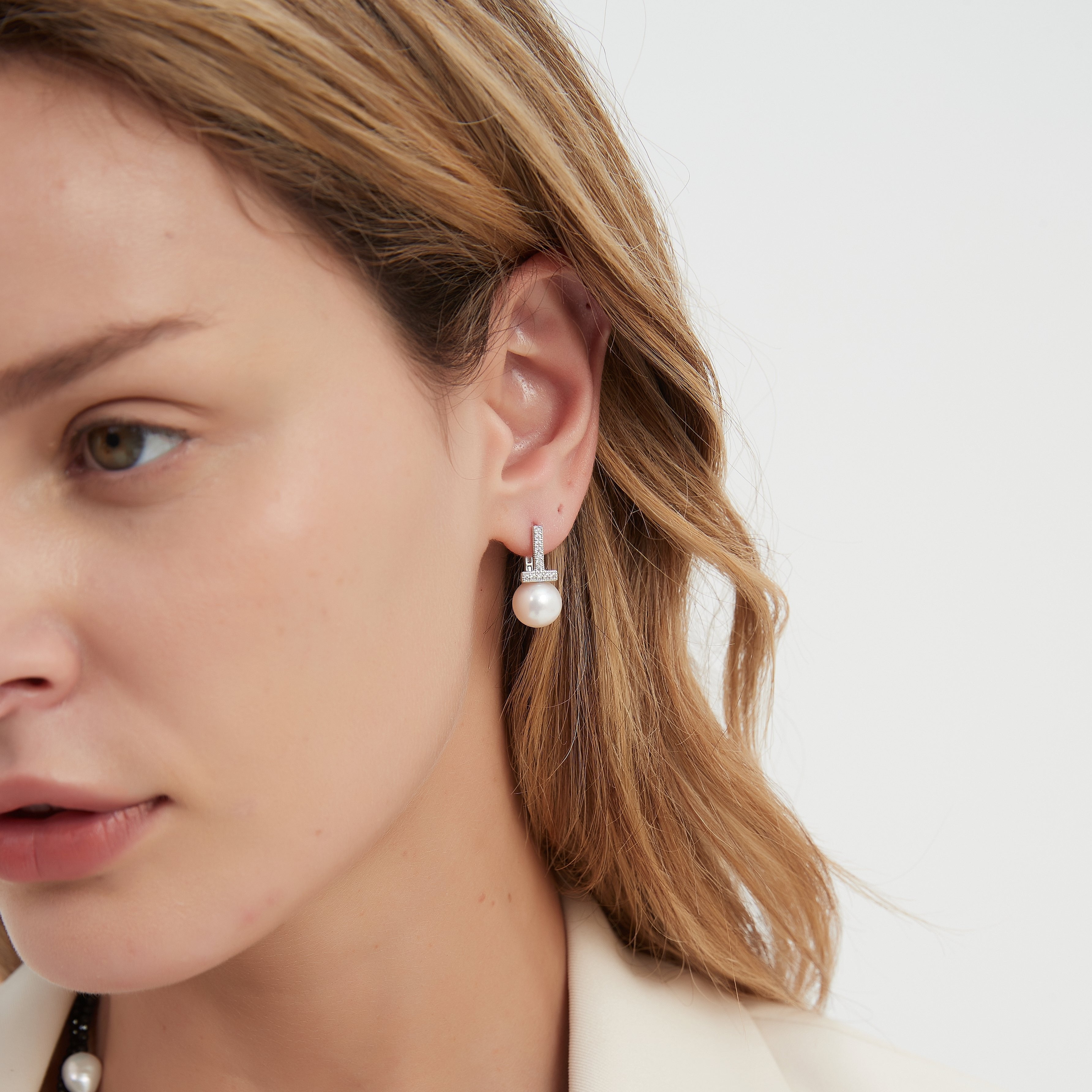 10-11mm Ziconia Pearl & Saskia Earrings