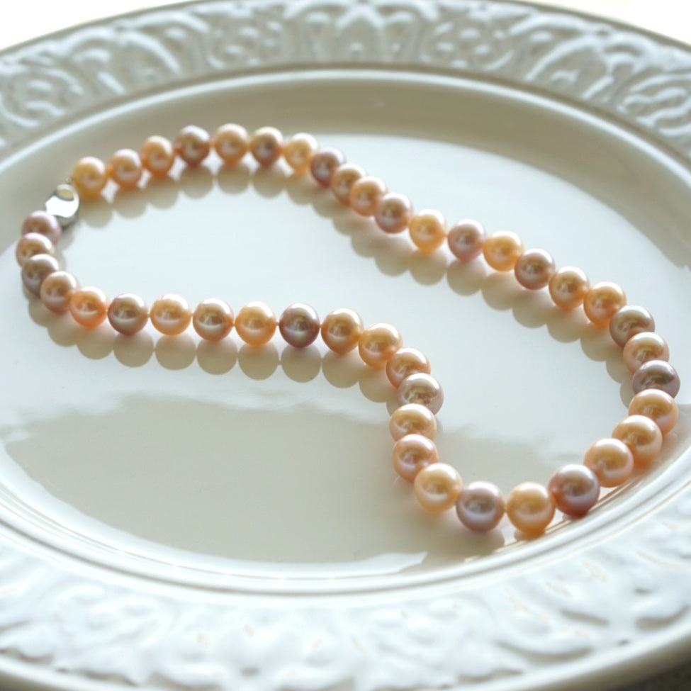 10-11mm Multicolor Freshwater Pearl Strand Necklace
