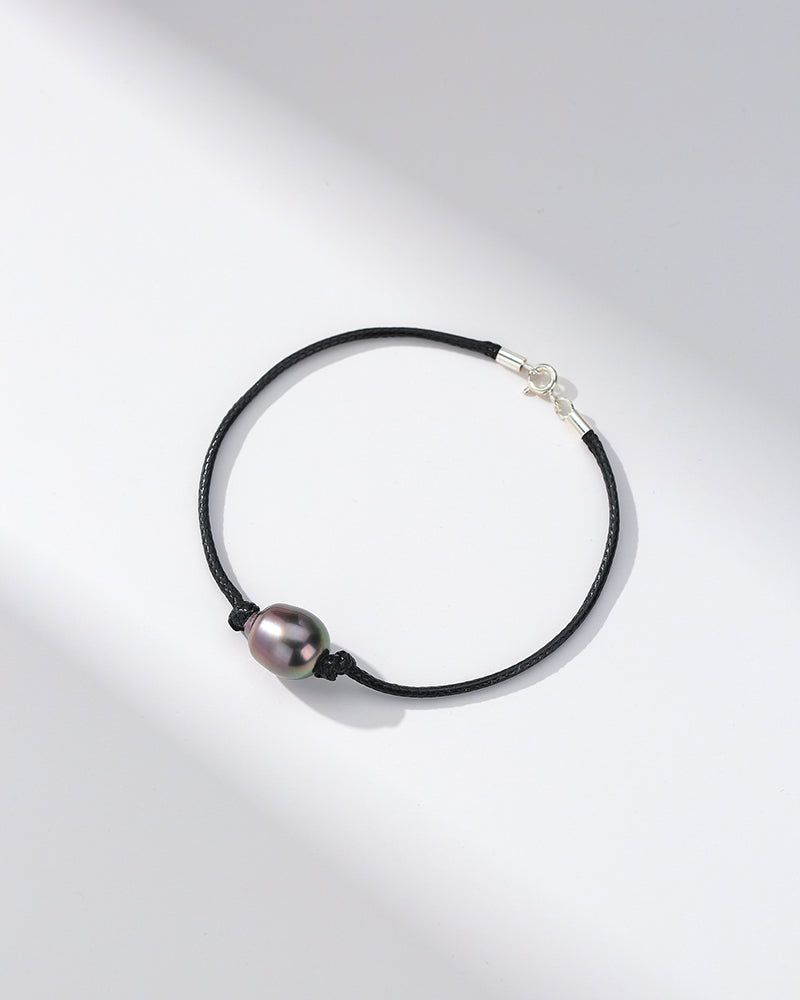 Tahitian South Sea Baroque Pearl Leather Bracelet- Various Sizes