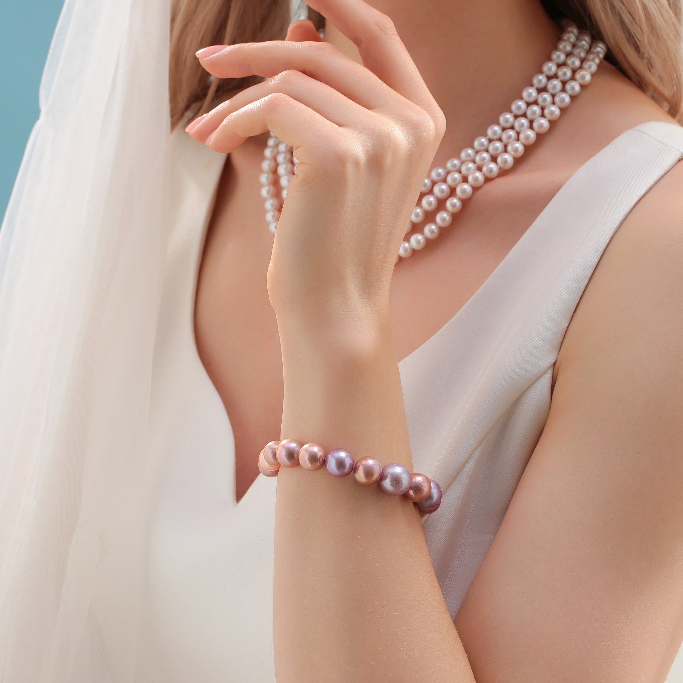 11-14mm Multicolour Edison Pearl Bracelet