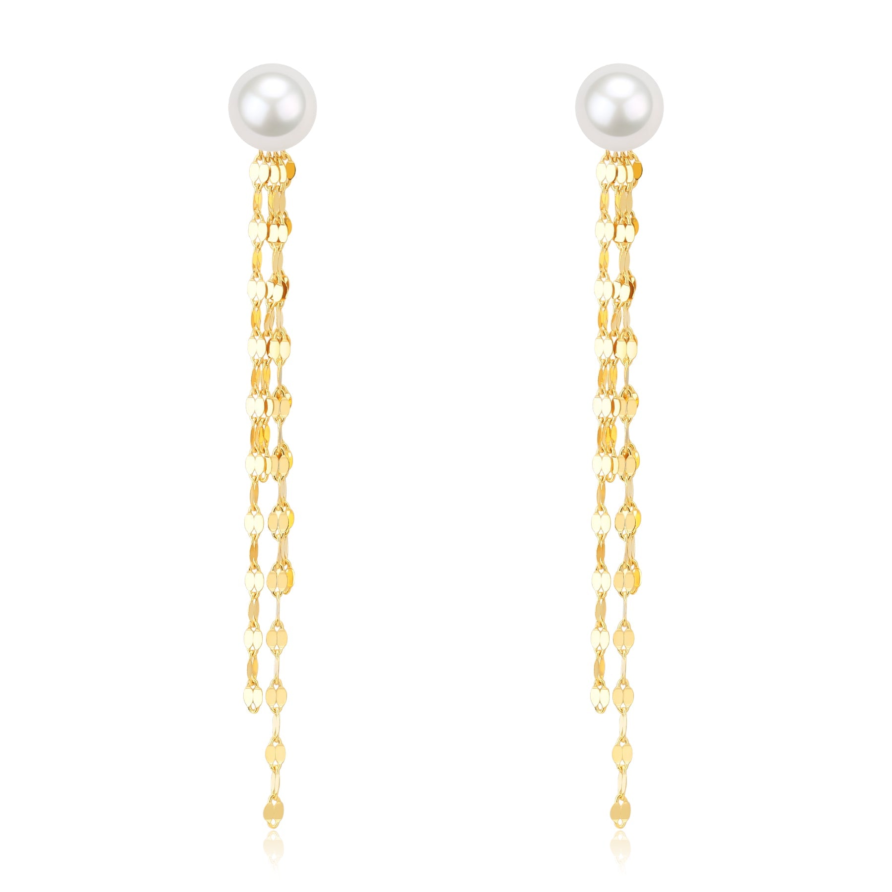 6-7mm Freshwater Pearl & Tassel Earrings