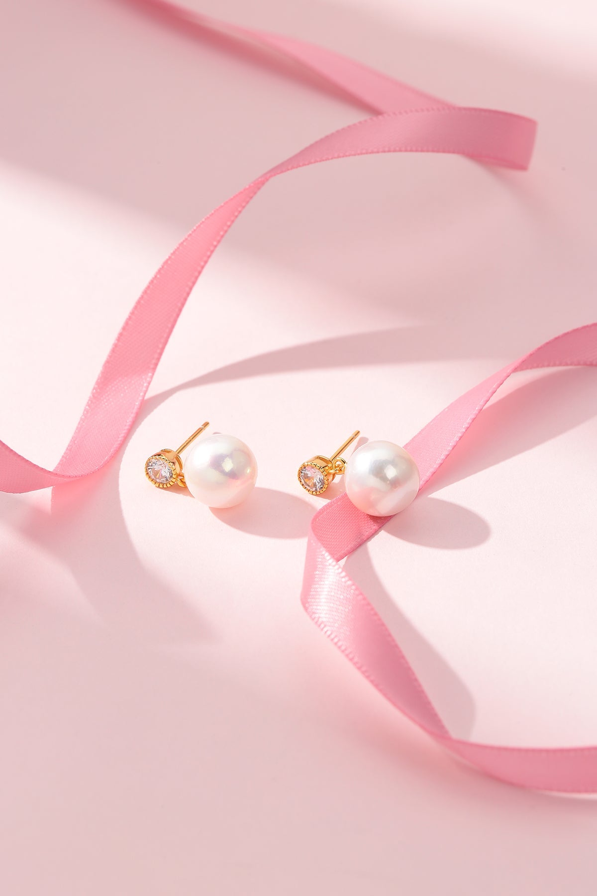 10-11mm Freshwater Edison Pearl Zirconia Earrings