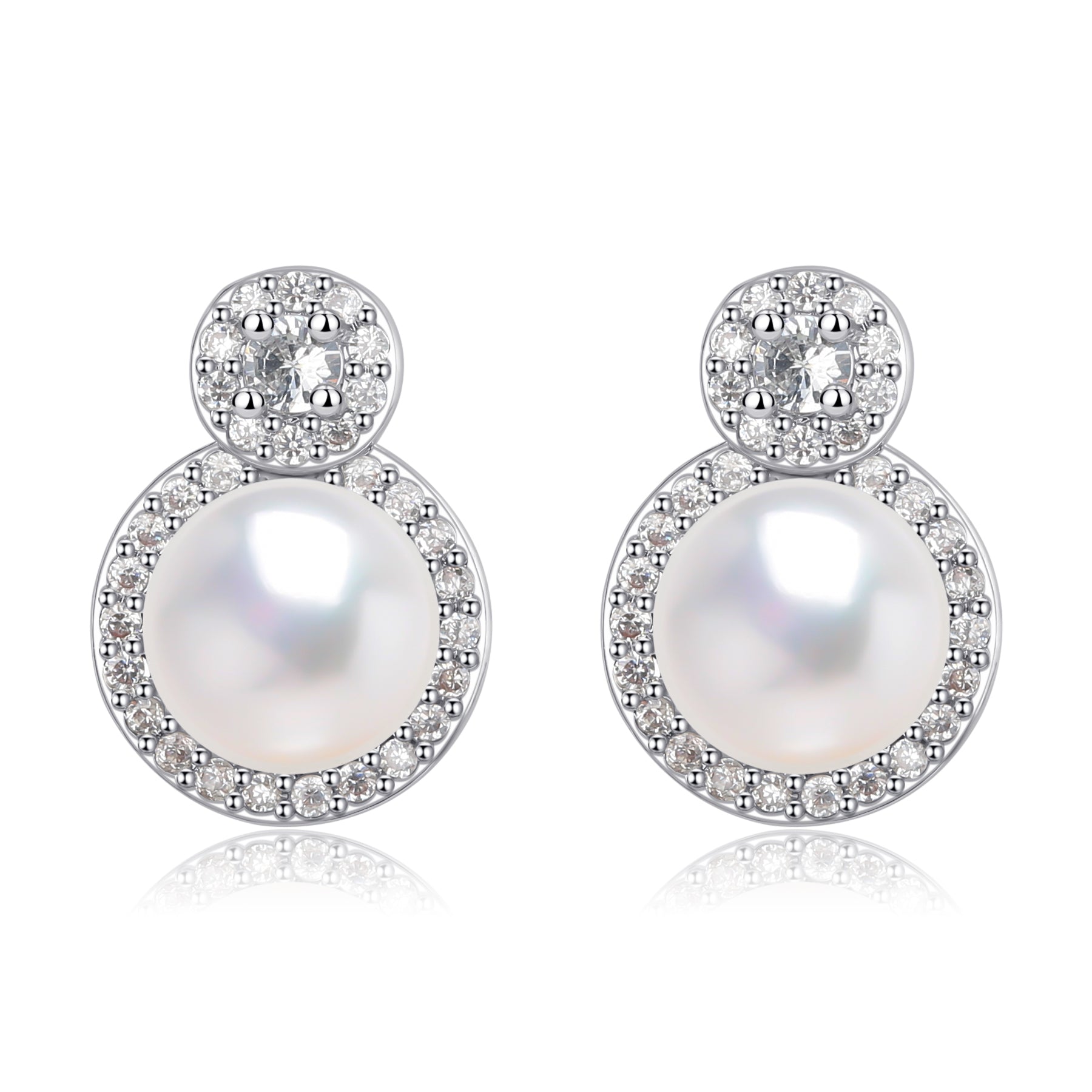 8-9mm Button Pearl Zirconia & Sasha Jewelry Set