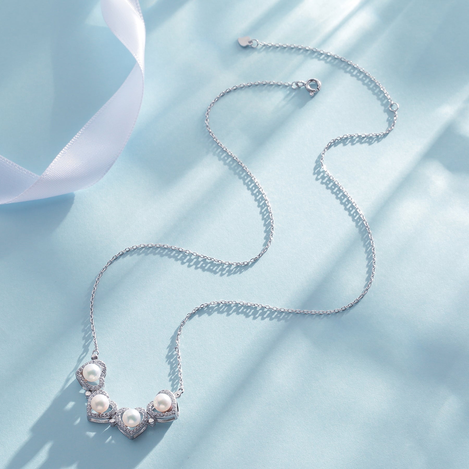 Clover & Heart Good Luck Pendant Necklace