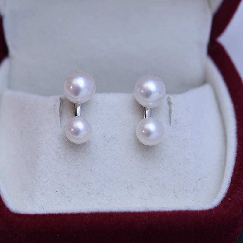 6-8mm Dual Freshwater Pearls Earrings