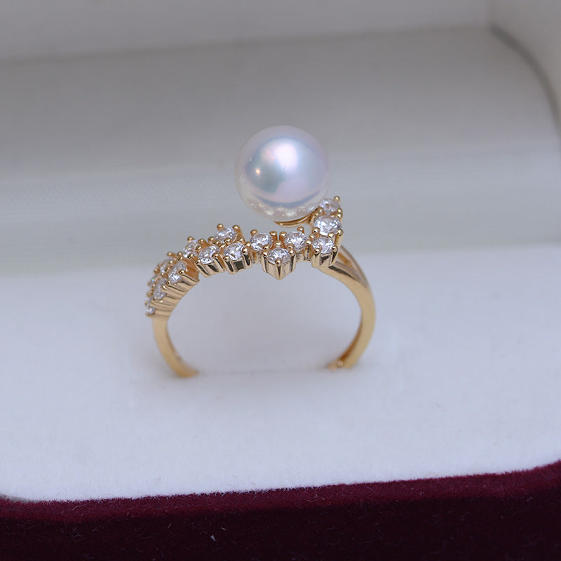 8-9mm Freshwater Pearl & Felicity Ring