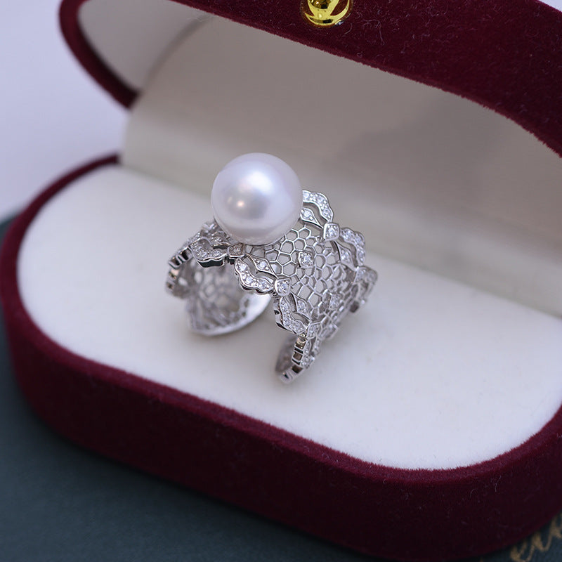 10-11mm Freshwater Pearl& Demelza Ring