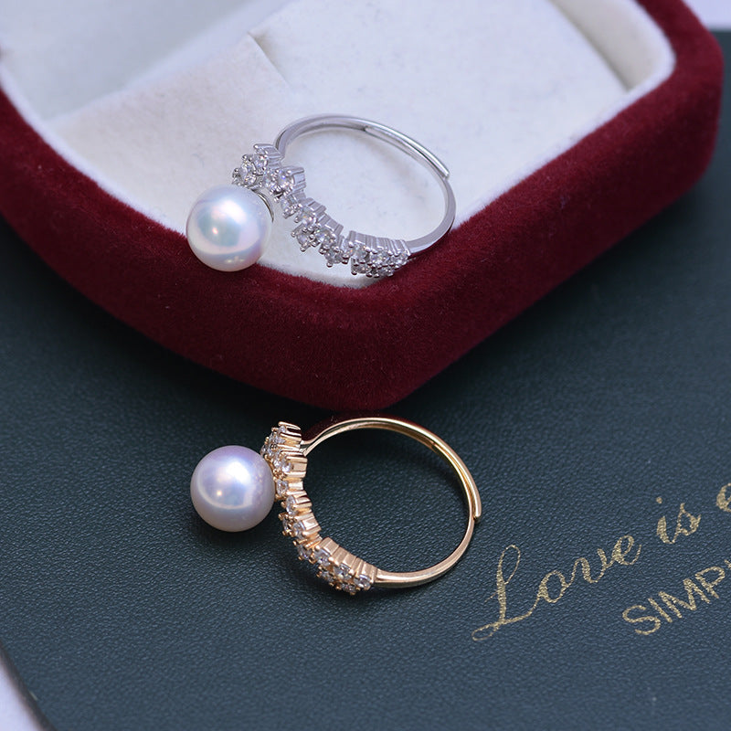 8-9mm Freshwater Pearl & Felicity Ring