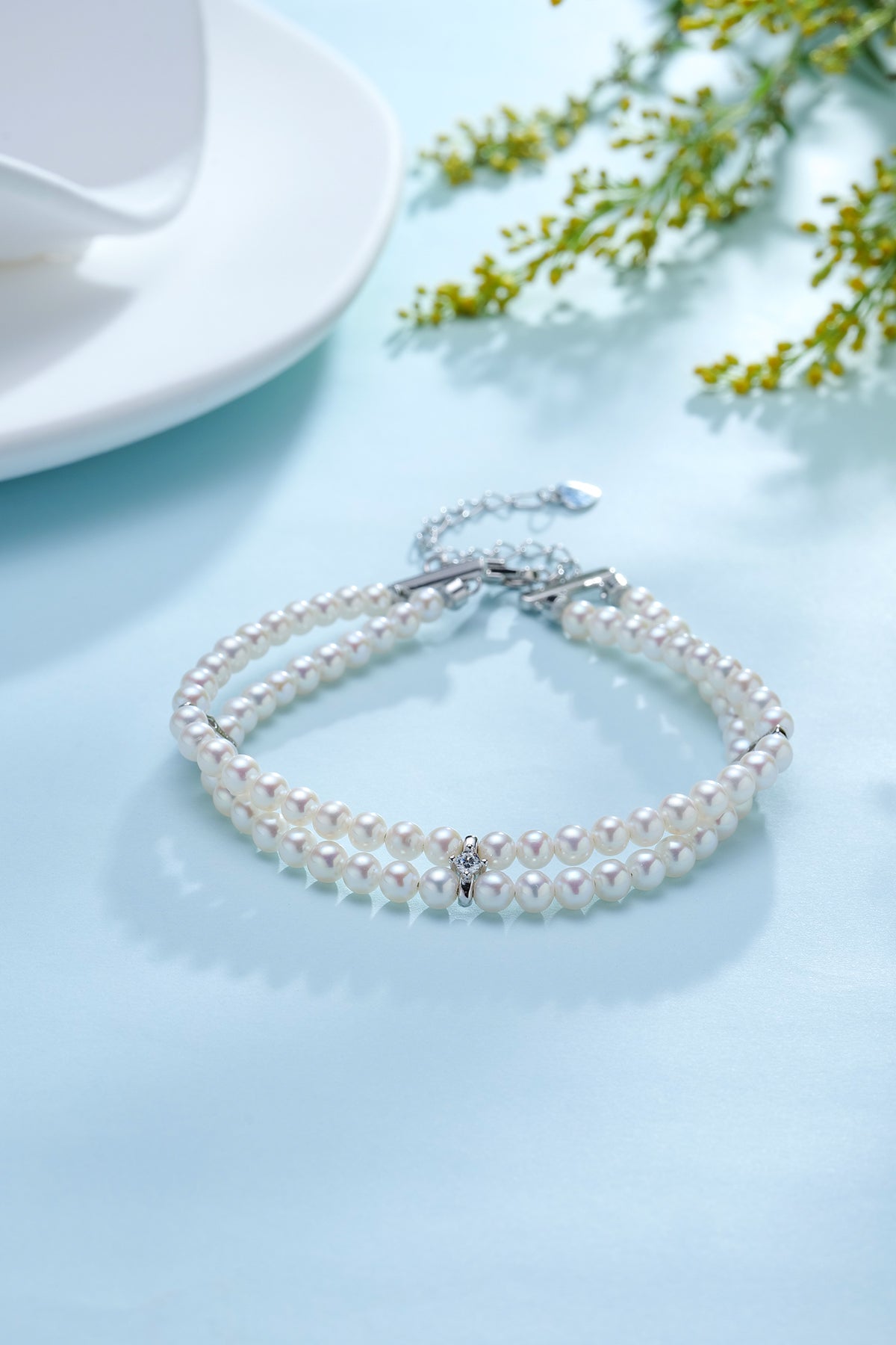Double Layer 3-4mm Freshwater Pearl Bracelet