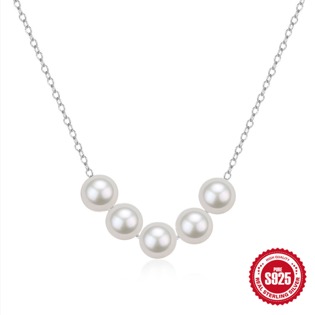 6-7mm Smile White Freshwater Pearl Necklace