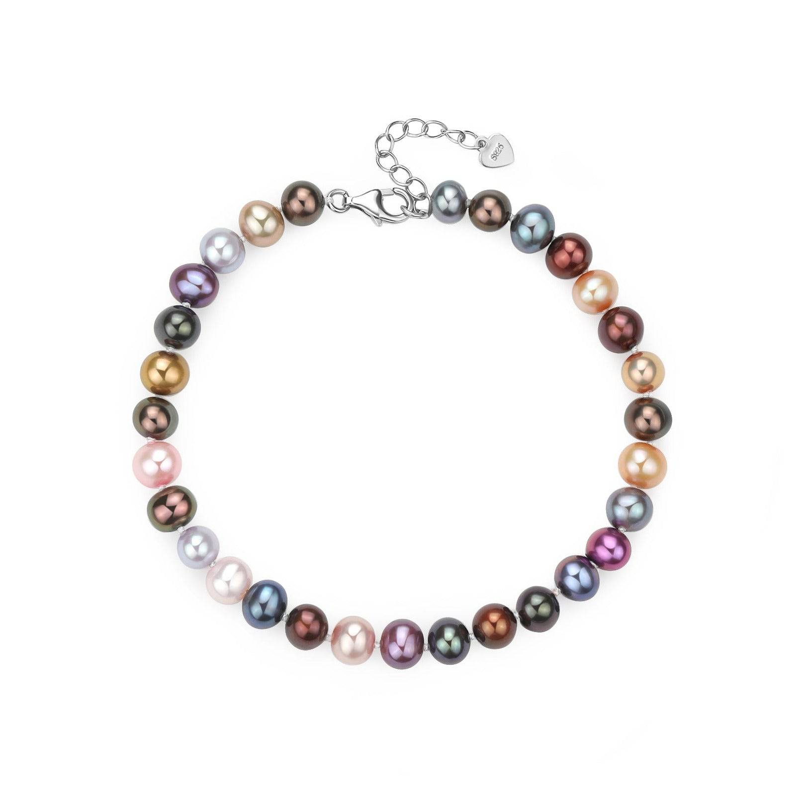Dyed Multicolour Freshwater Pearl Bracelet