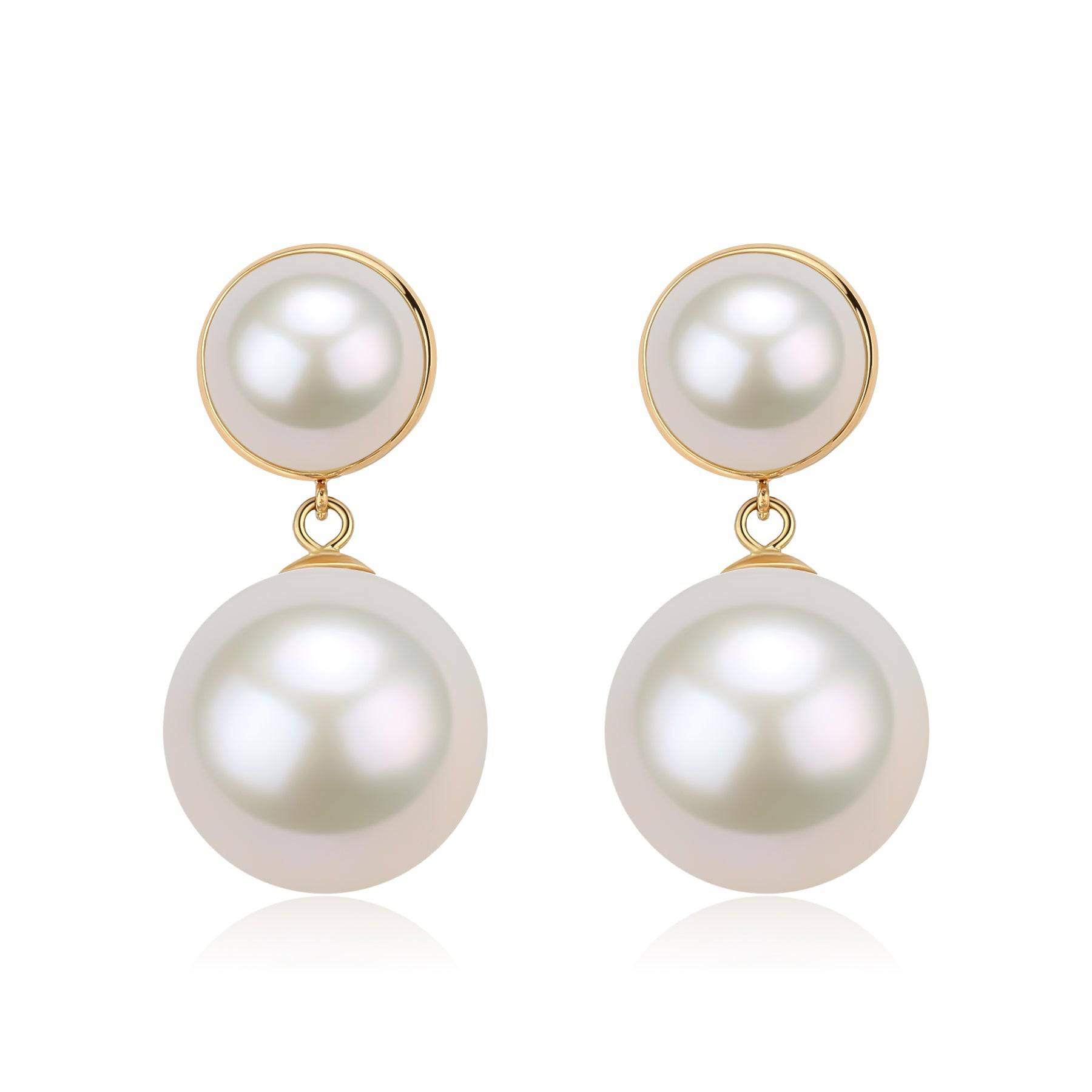 11-12 mm Mabe Pearl Drop Pearl Earrings