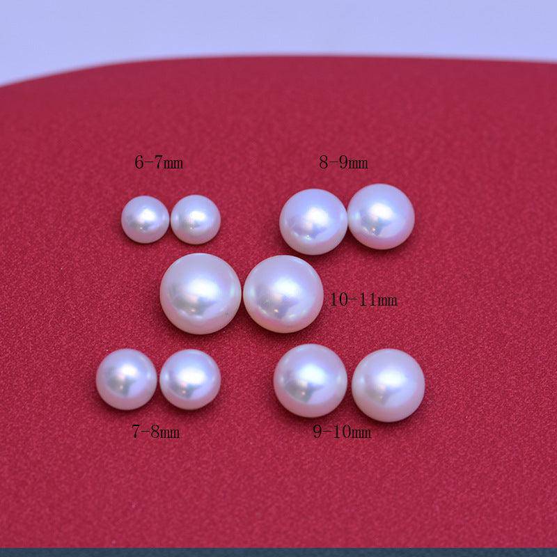 11-12mm Classic Button Freshwater Pearl Stud Earrings