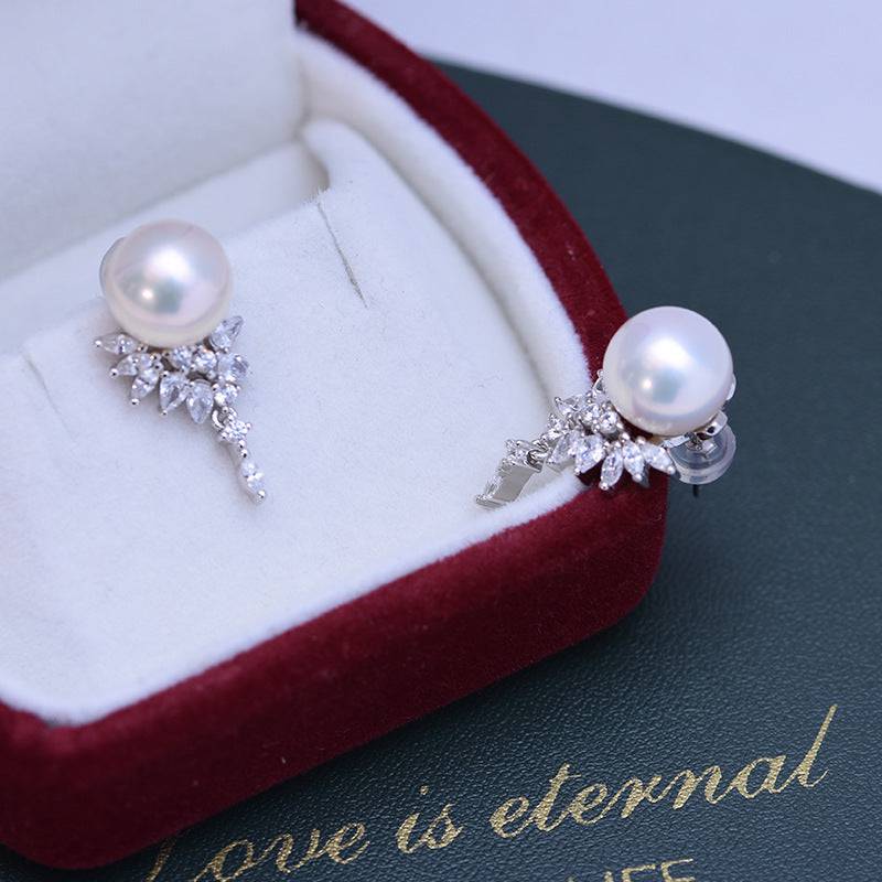 9-10mm Freshwater Pearl & Sasha Drop Earrings