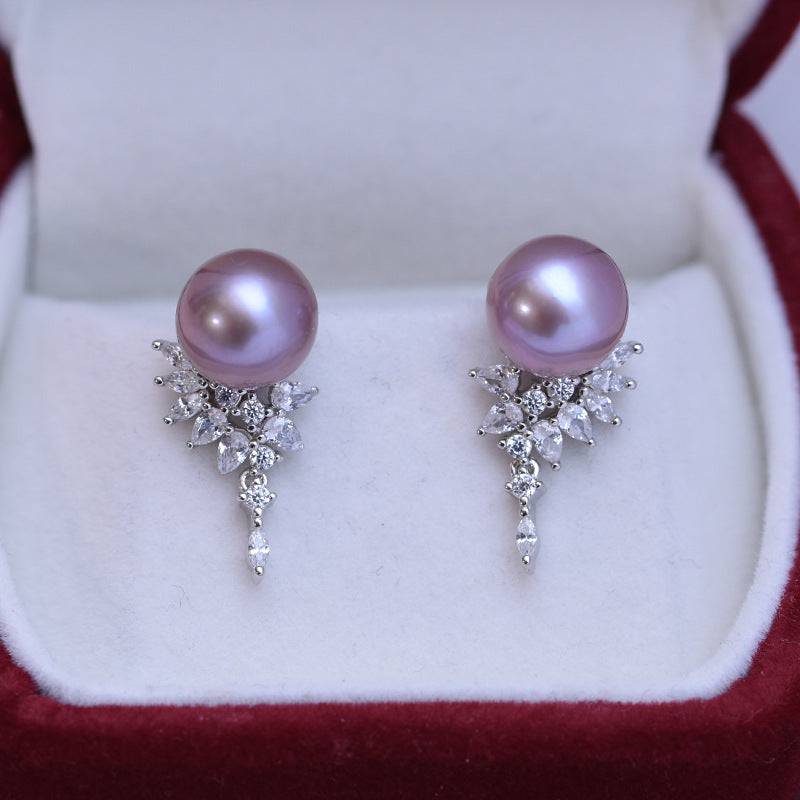 9-10mm Freshwater Pearl & Sasha Drop Earrings