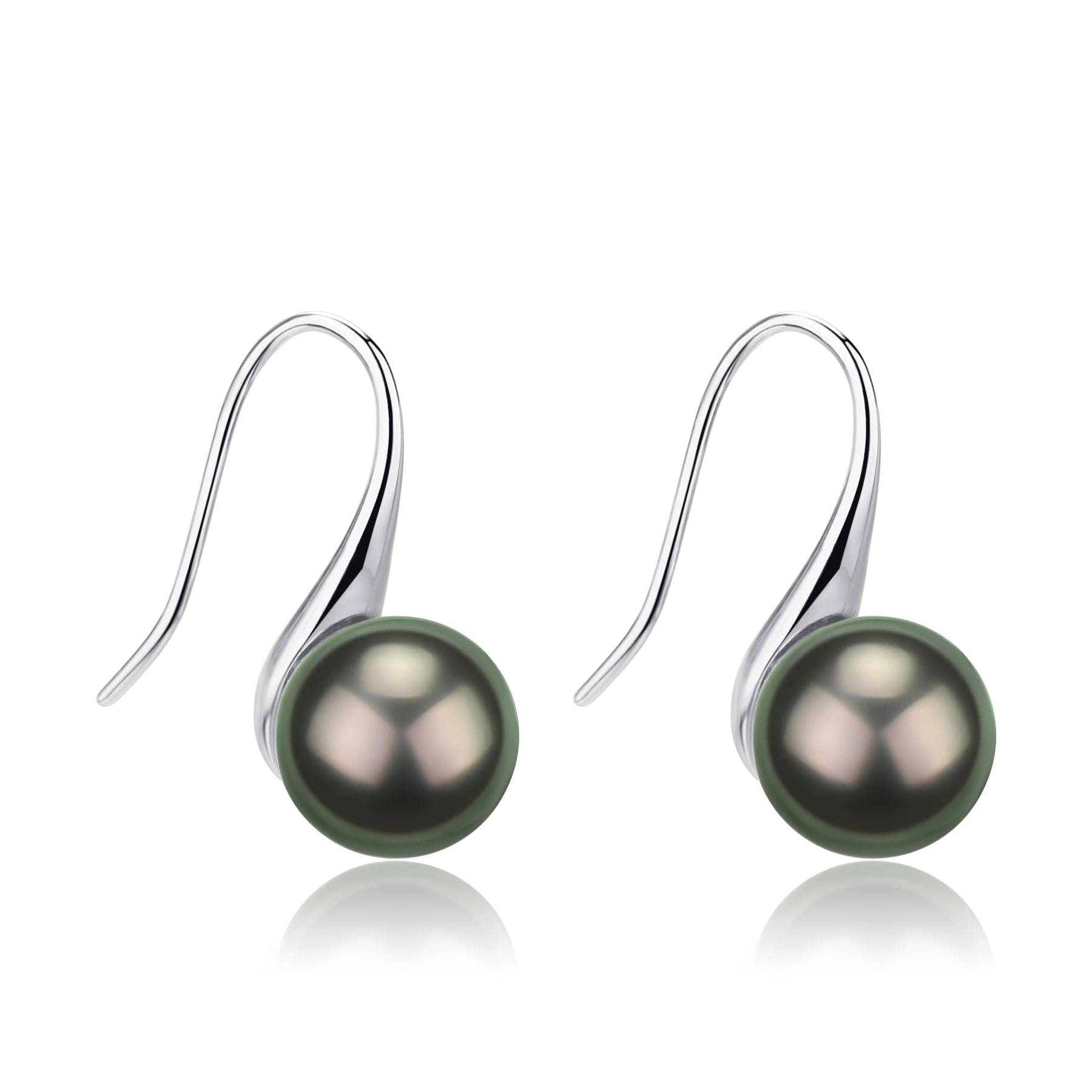 9-11mm Tahitian Pearl Classic Hook Earrings
