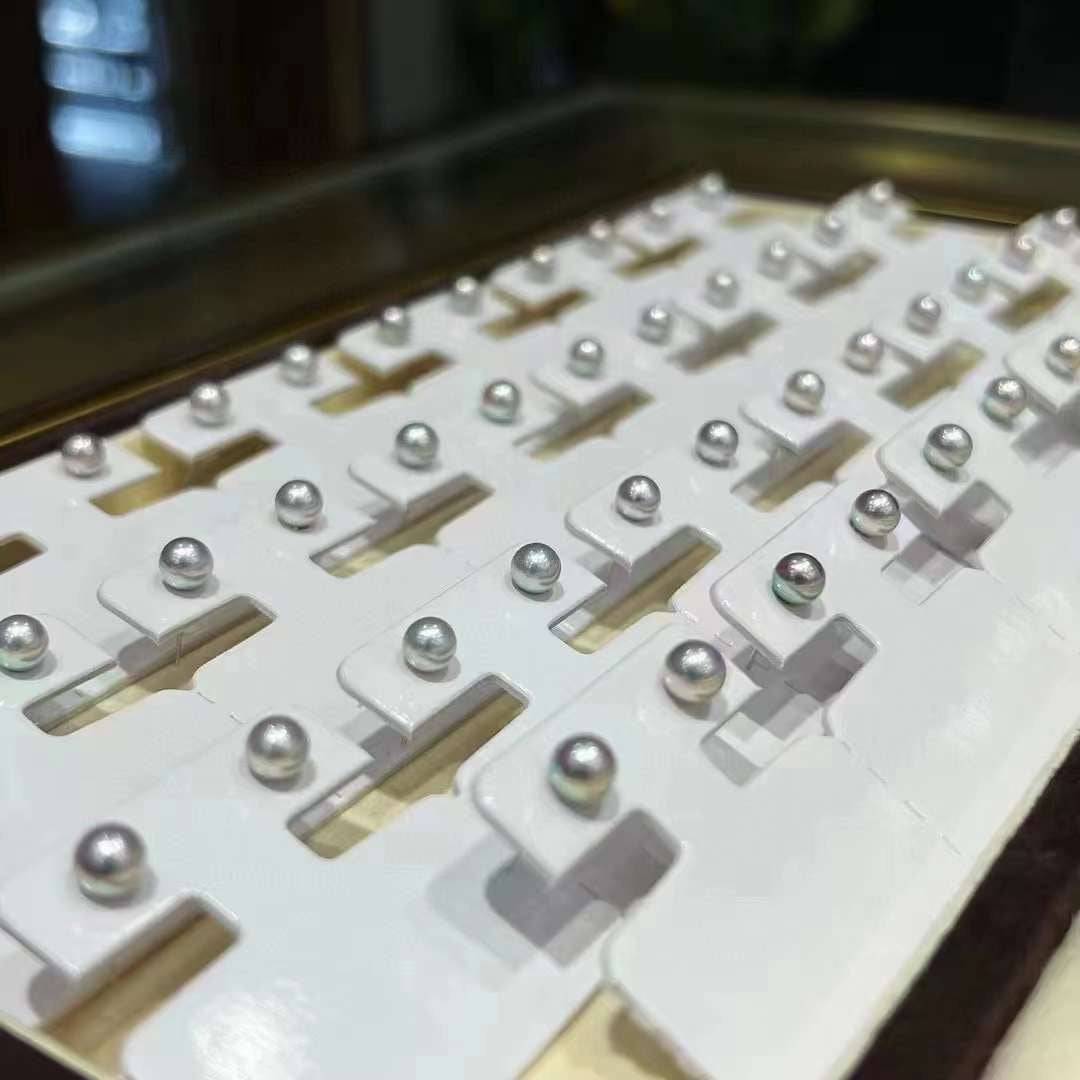 Chic 4-5mm Akoya Silver Blue Pearl Stud Earrings