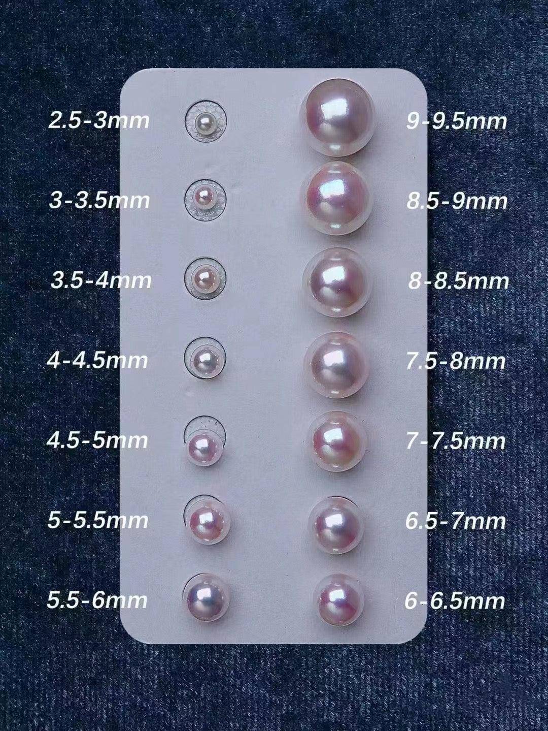 7-8mm Pink Button Freshwater Pearl Stud Earrings