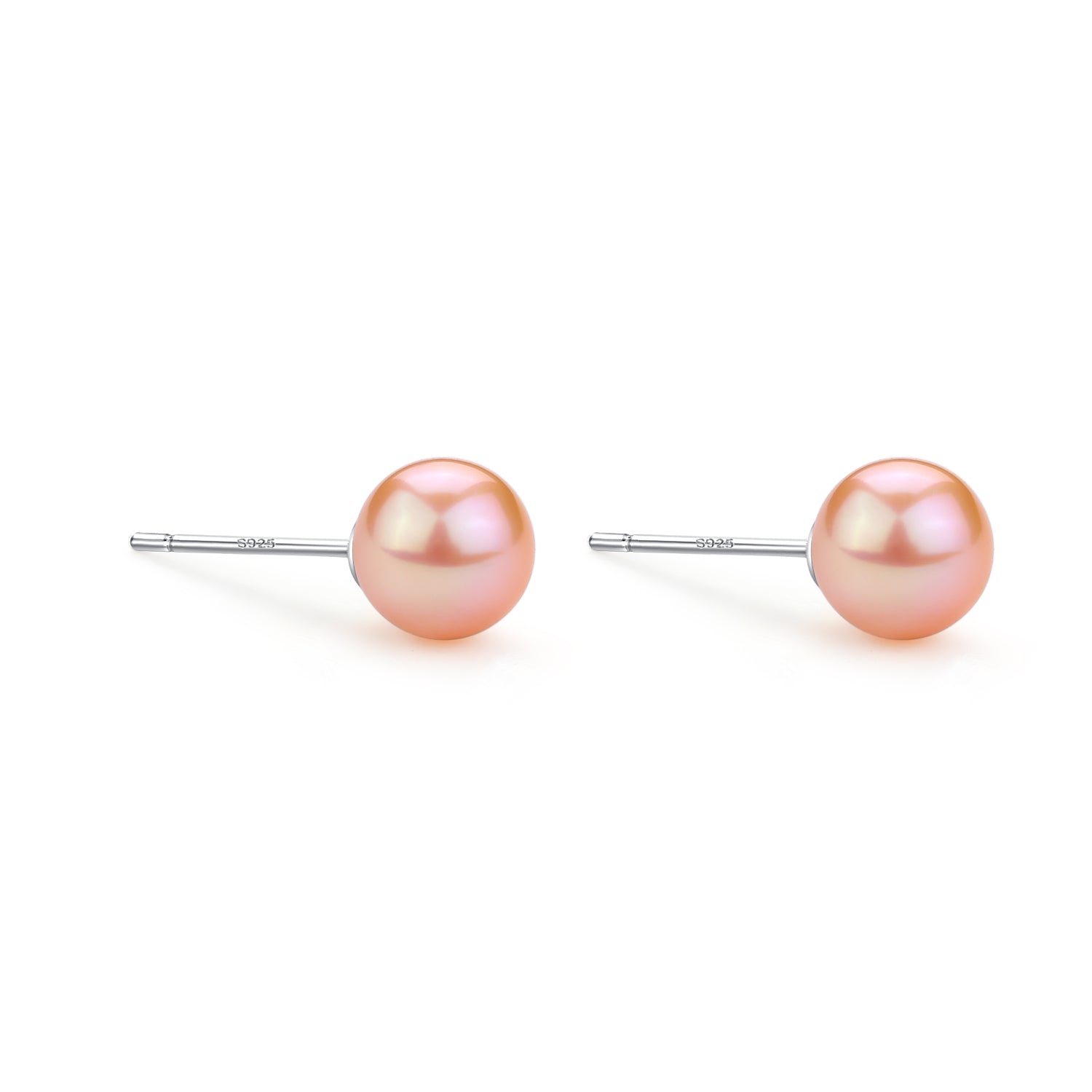 Pink Freshwater Pearl Earrings, 7.5-8.0mm