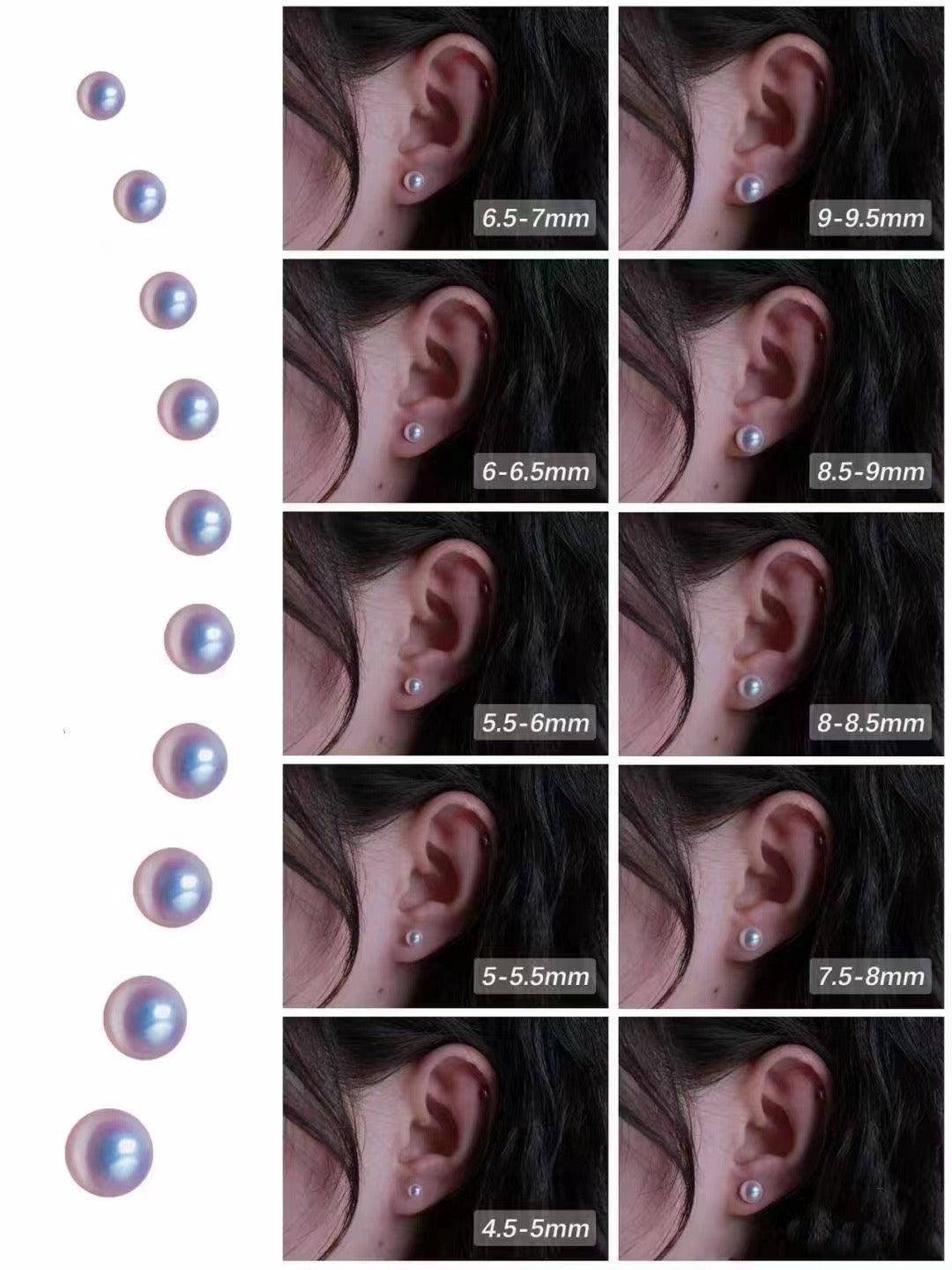Purple Button Freshwater Pearl Stud Earrings