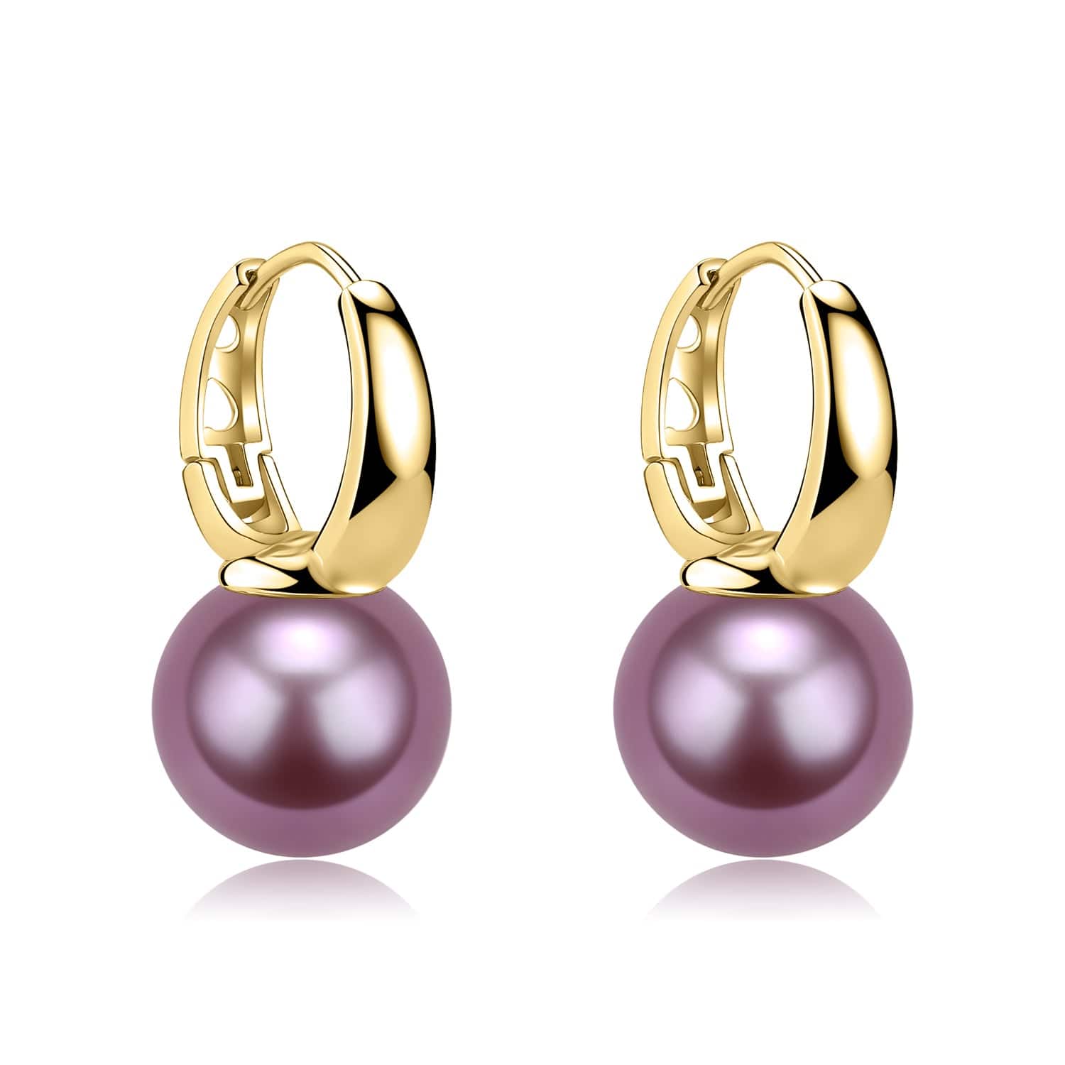 11-12mm Freshwater Pearl & Round Hoop Earrings