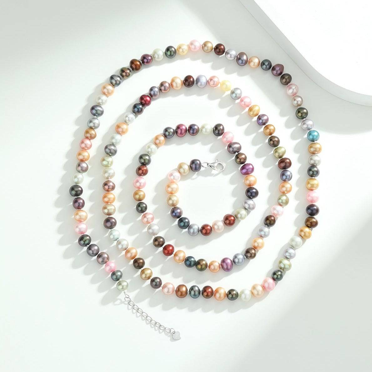 35-Inch Dyed Multicolor Freshwater Pearl Long Strand