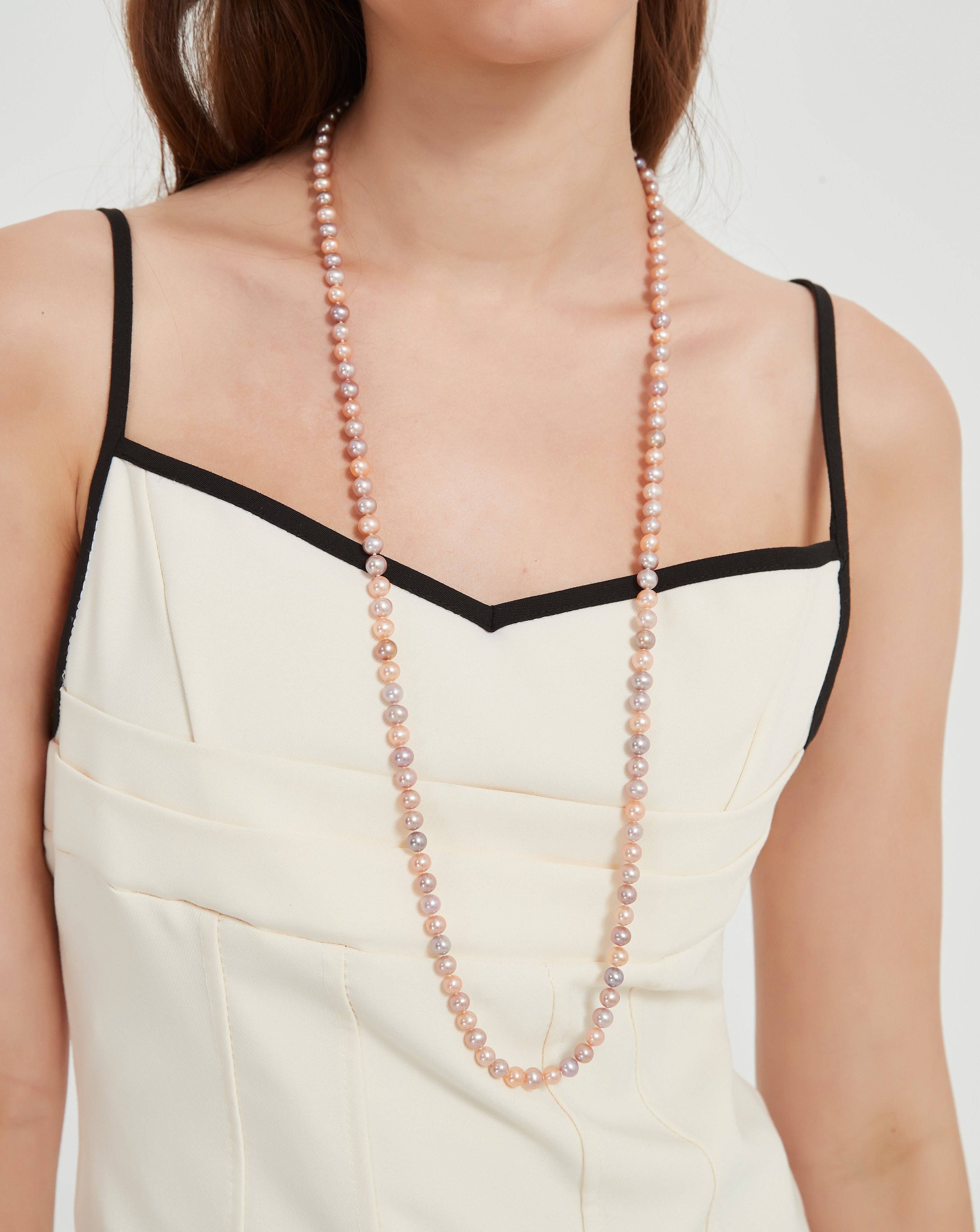 35-inch Purple Freshwater Pearl Strand - AAA Grade
