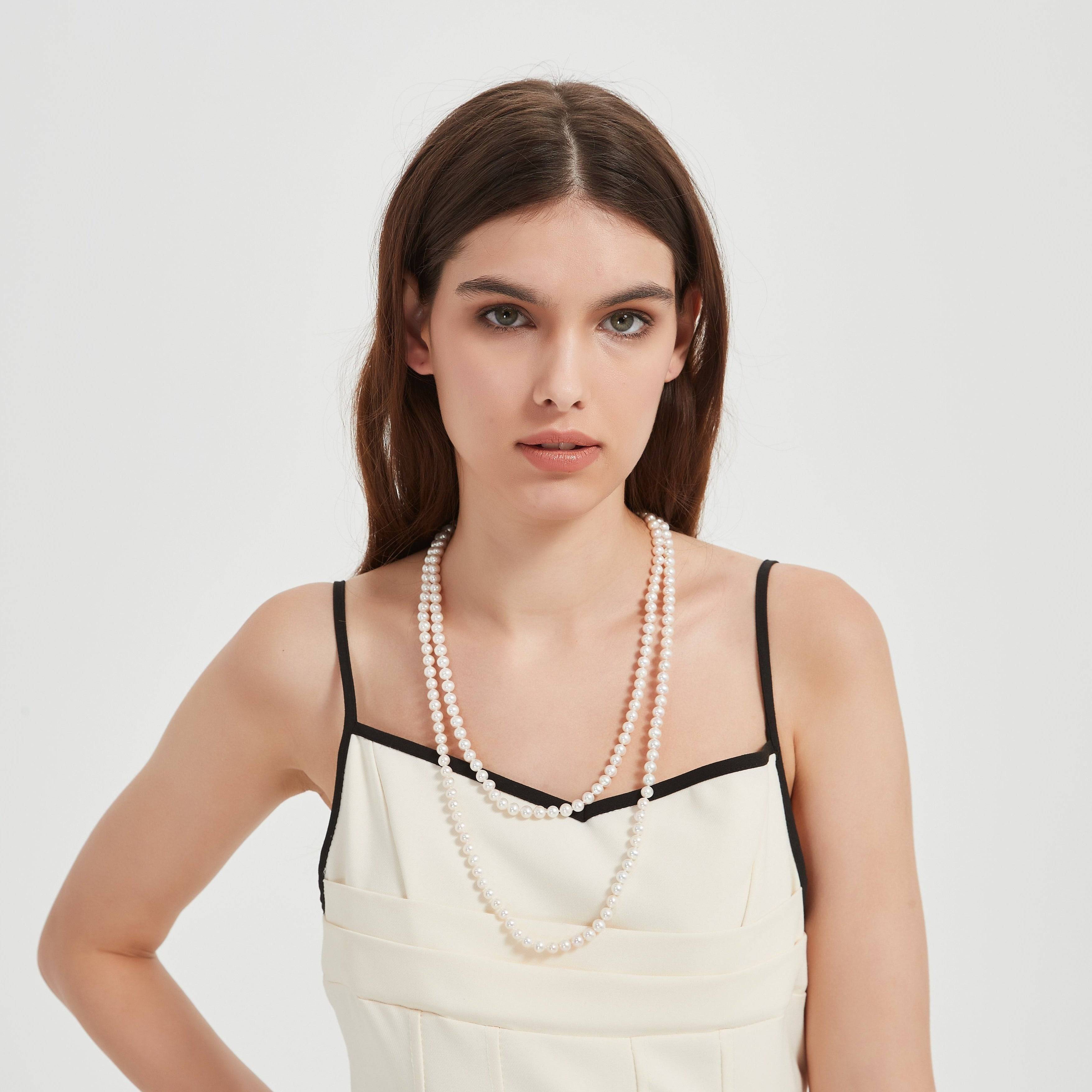 52-inch White Freshwater Pearl Rope Strand - AAA Grade