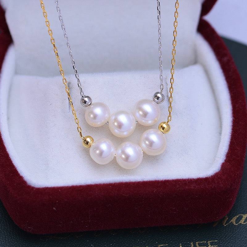 6-7mm Drops Smile Freshwater Pearl Necklace