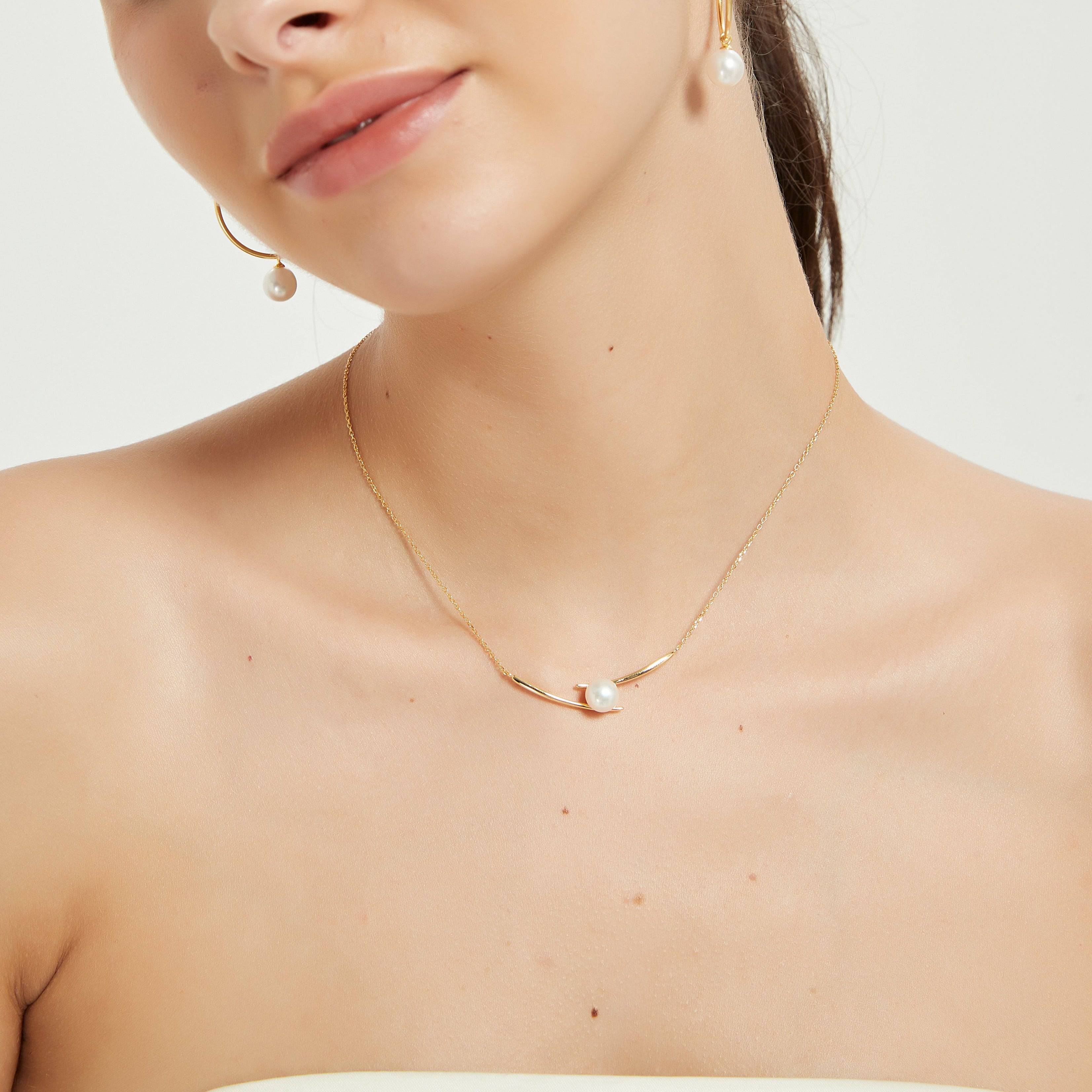 8-9mm Pearl Smile Necklace