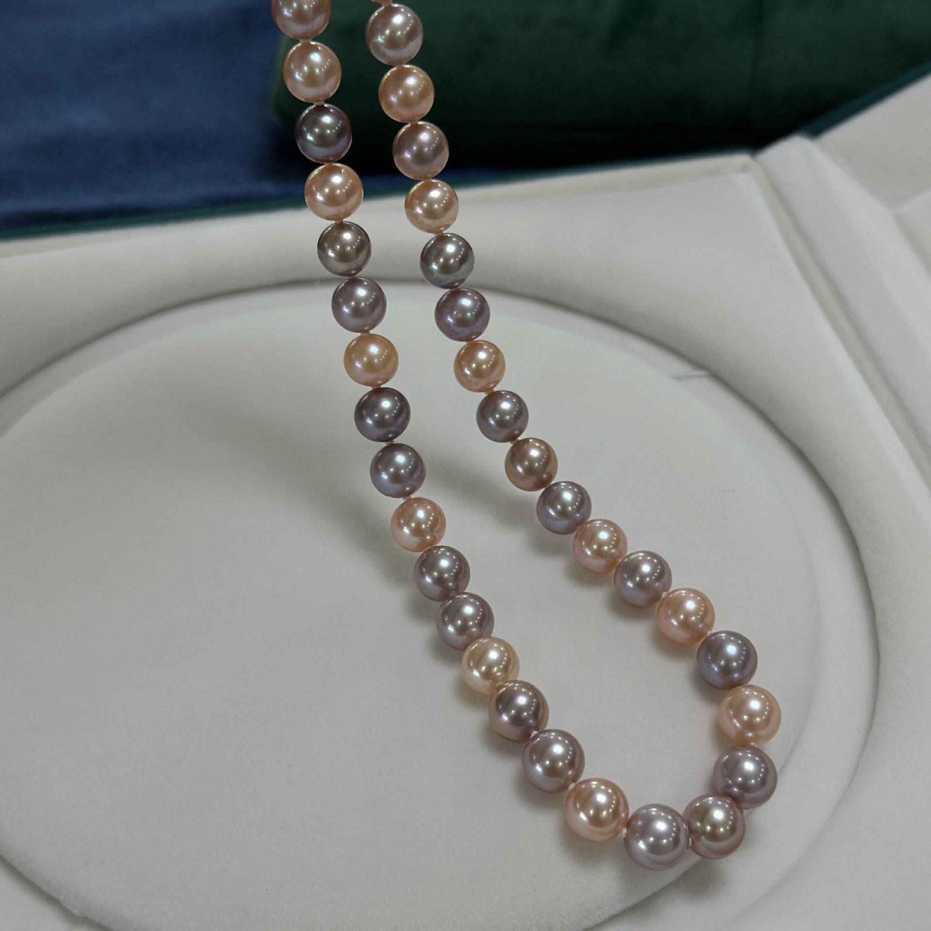 8-9mm Multicolor Freshwater Pearl Strand Necklace