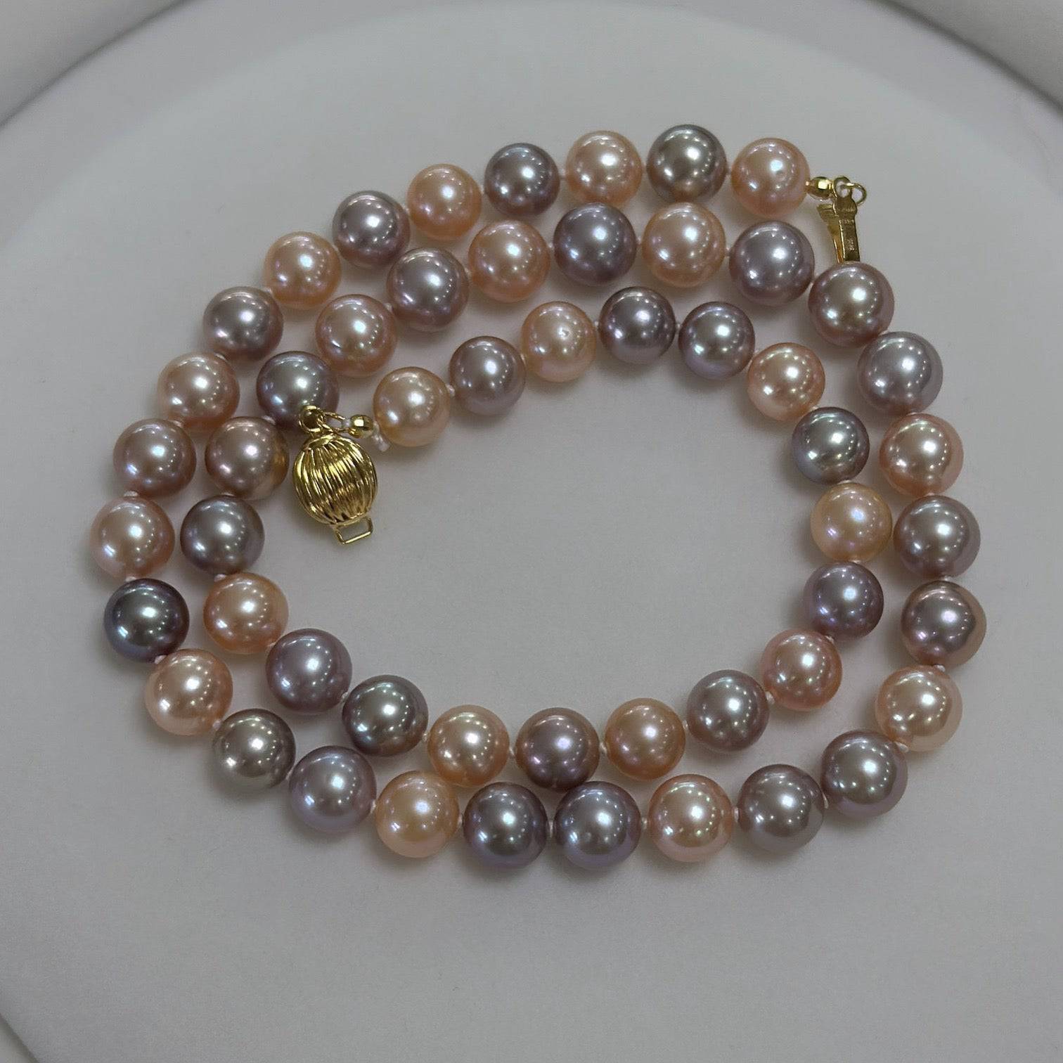 8-9mm Multicolor Freshwater Pearl Strand Necklace