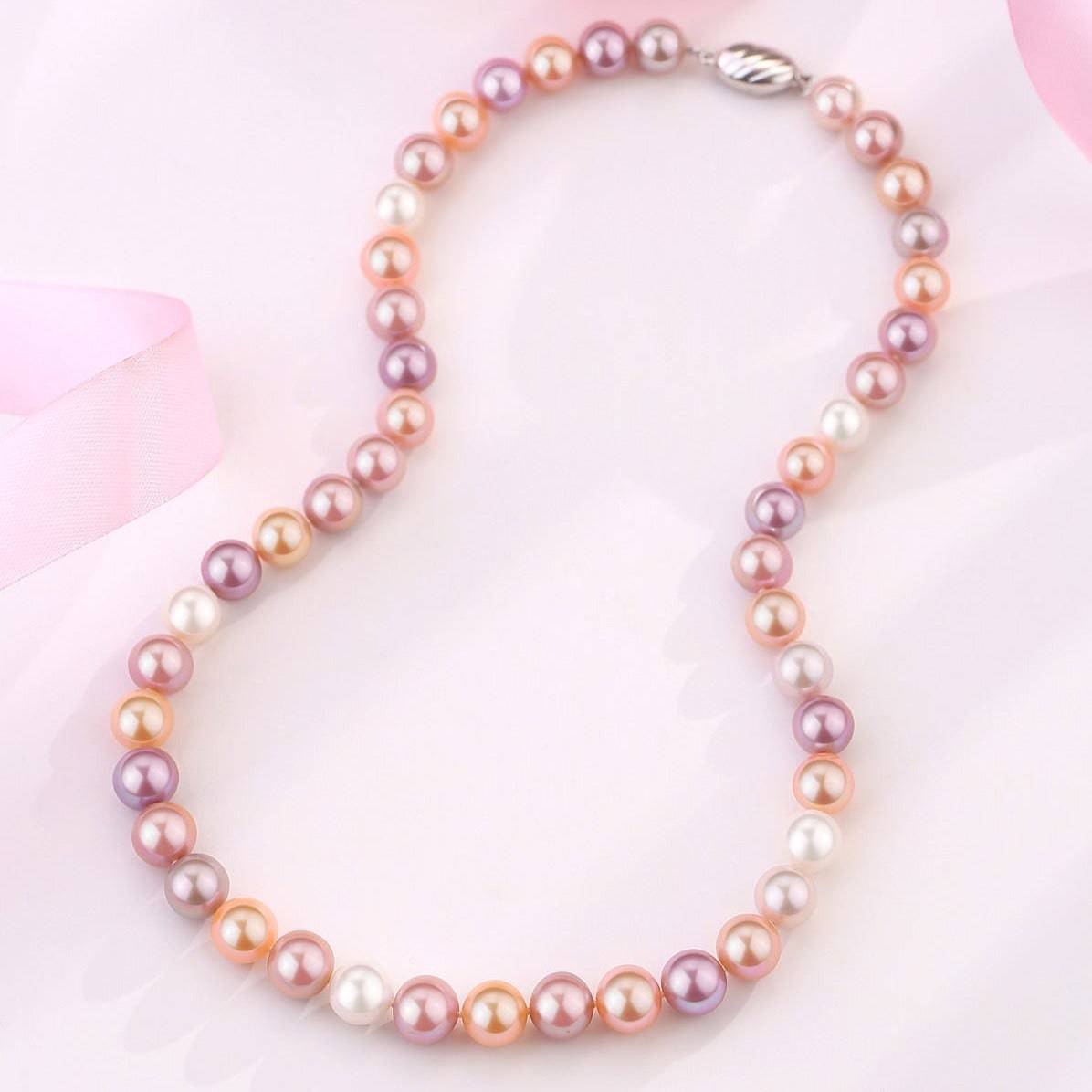 Multicolor Freshwater Pearl Necklace,7.5-8mm